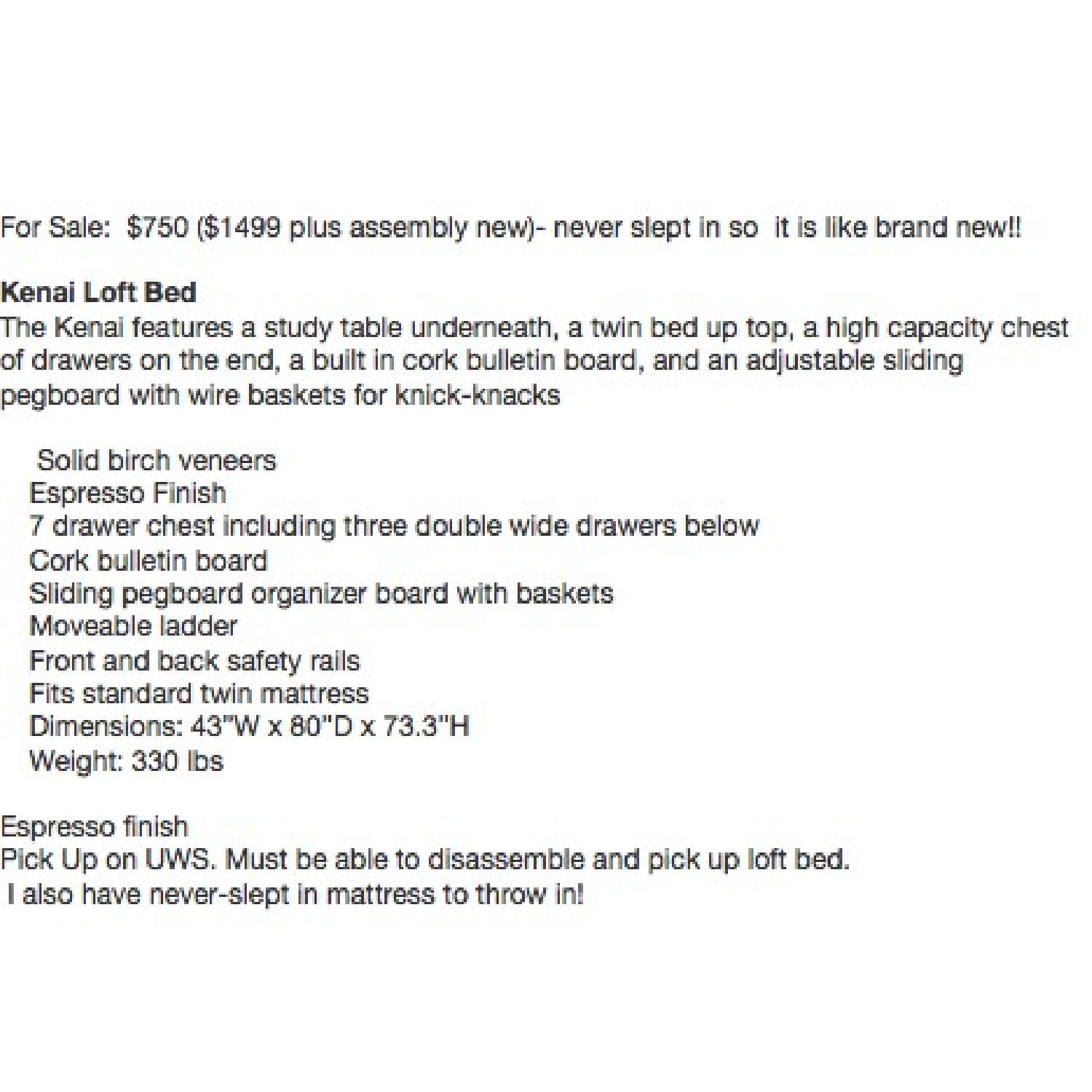 Costco Kenai Twin Study Loft Bed - image-7