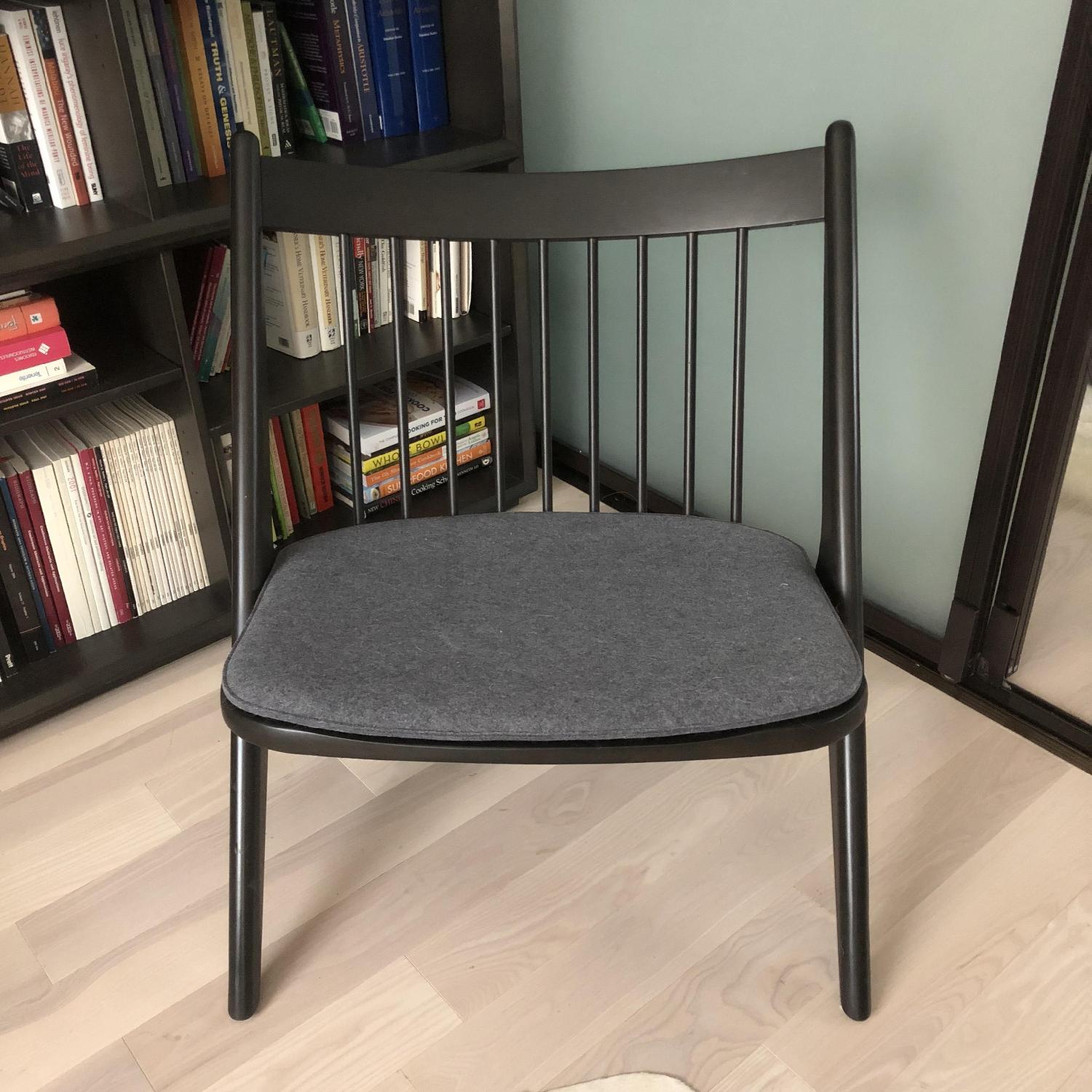 Room & Board Oskar Lounge Chair in Charcoal w/ Cushion - image-2