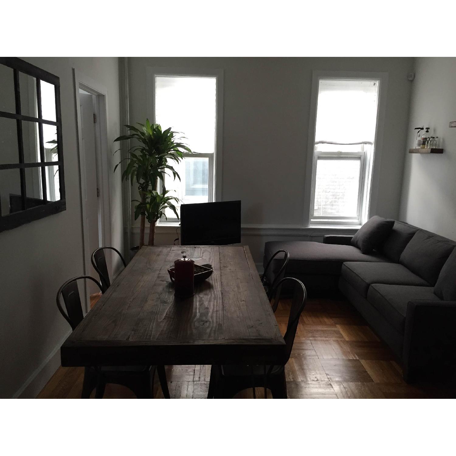 Rustic Handmade Pine Wood Dining Table - image-1