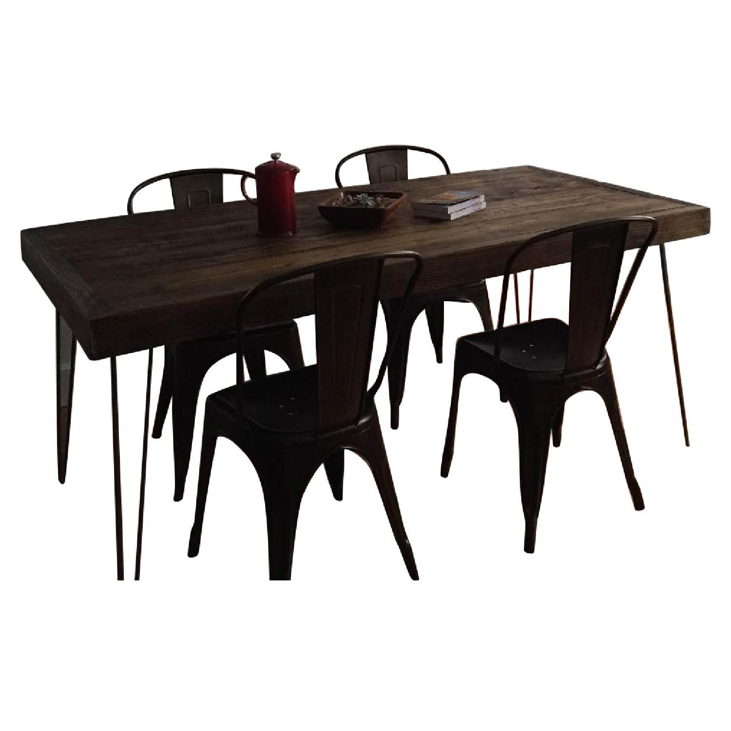 Rustic Handmade Pine Wood Dining Table - image-2