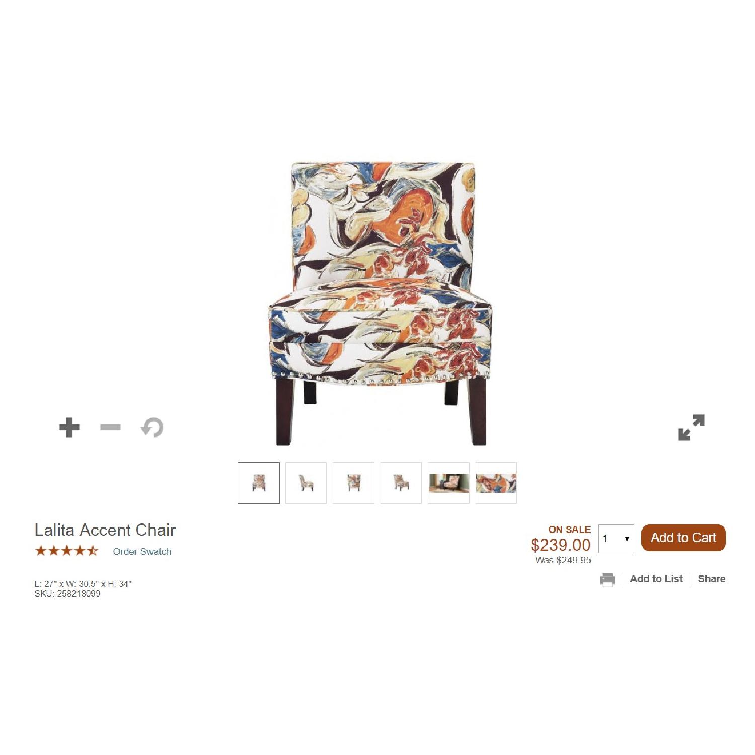 Raymour & Flanigan Lalita Accent Chair - image-1