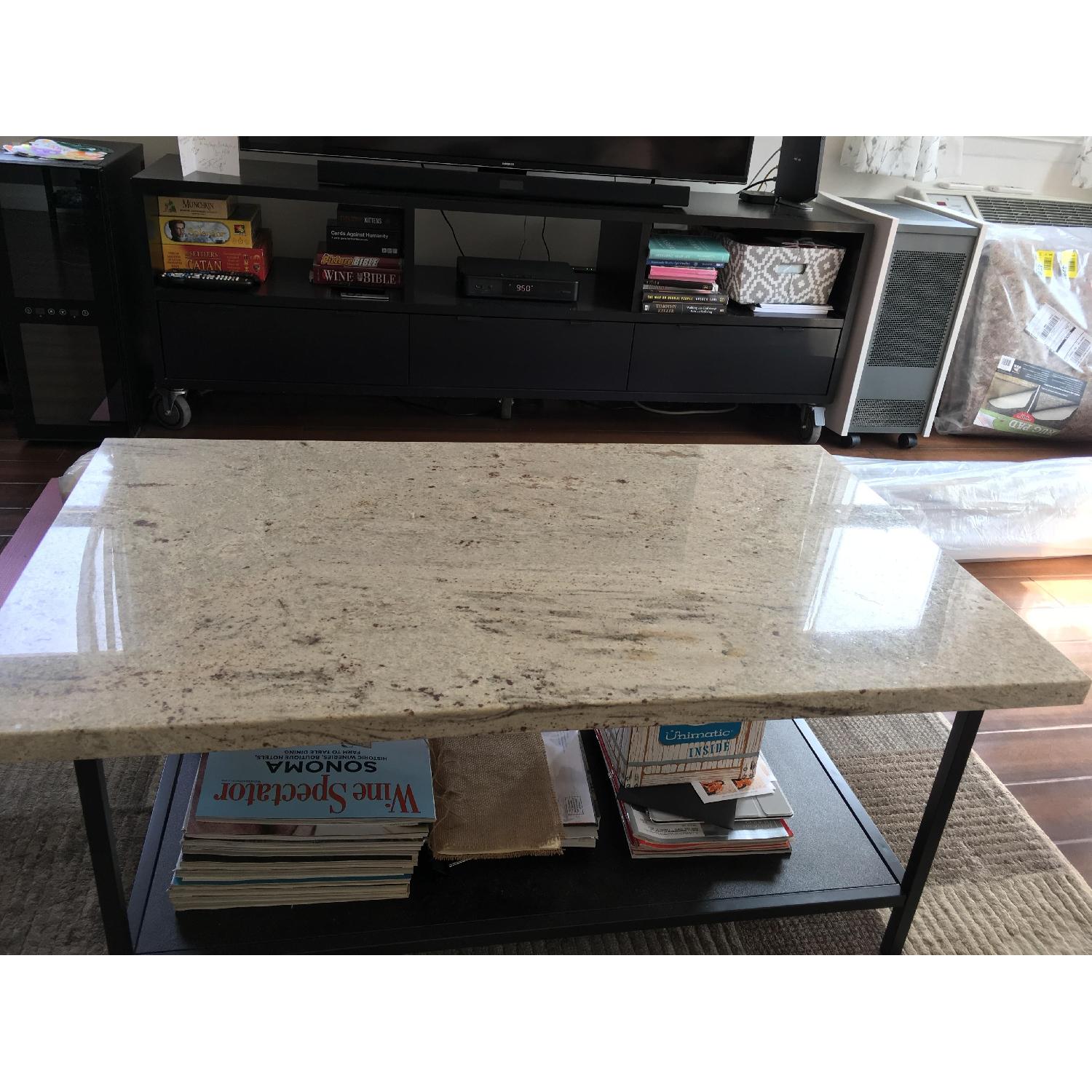 White Granite Custom Coffee Table - image-3
