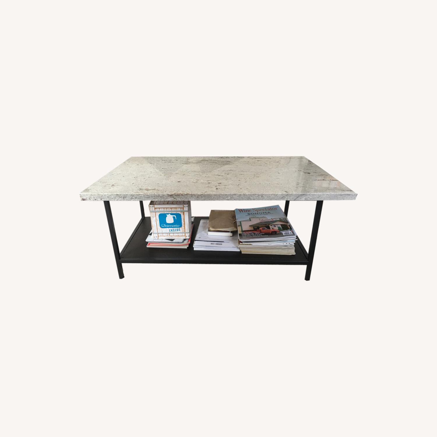 White Granite Custom Coffee Table - image-0