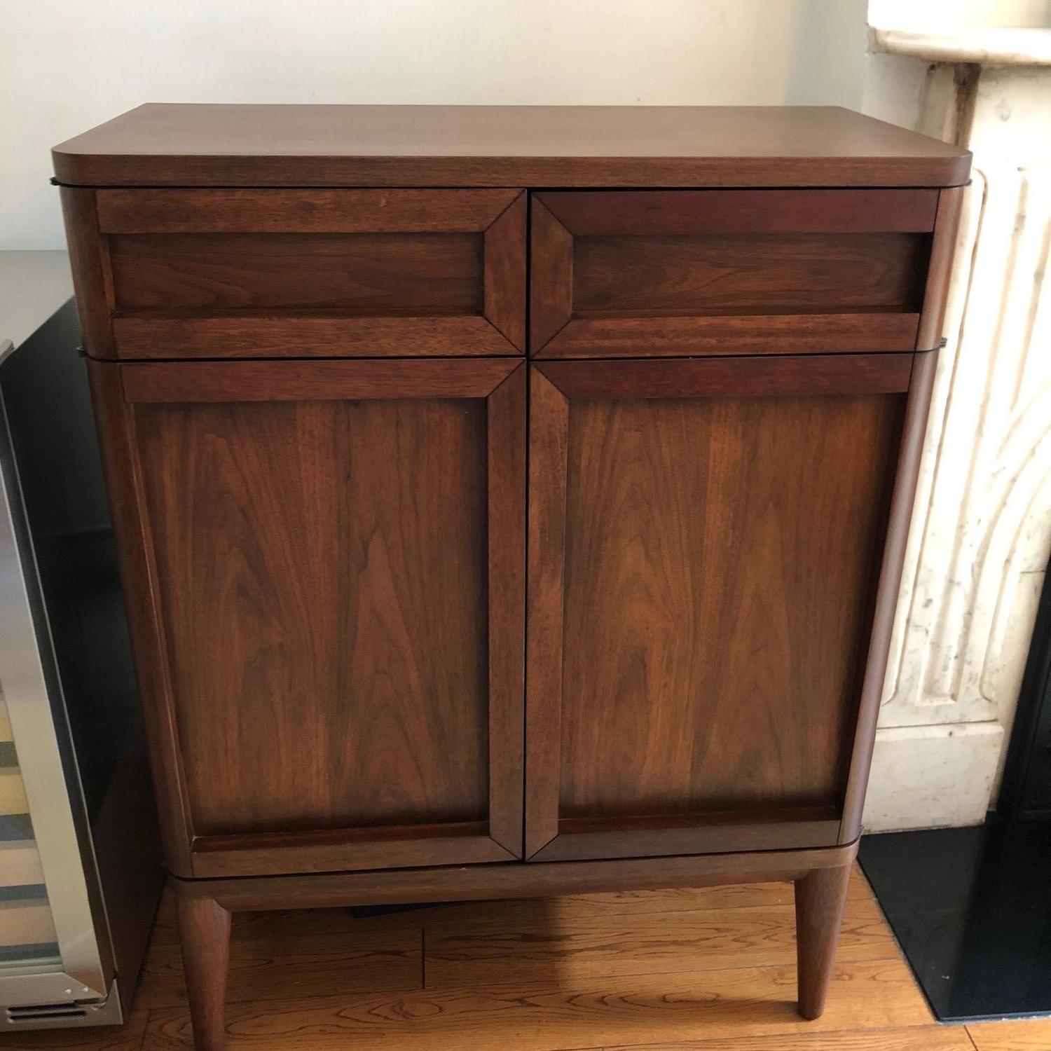 Crate & Barrel Oslo Bar Cabinet in Walnut - image-1