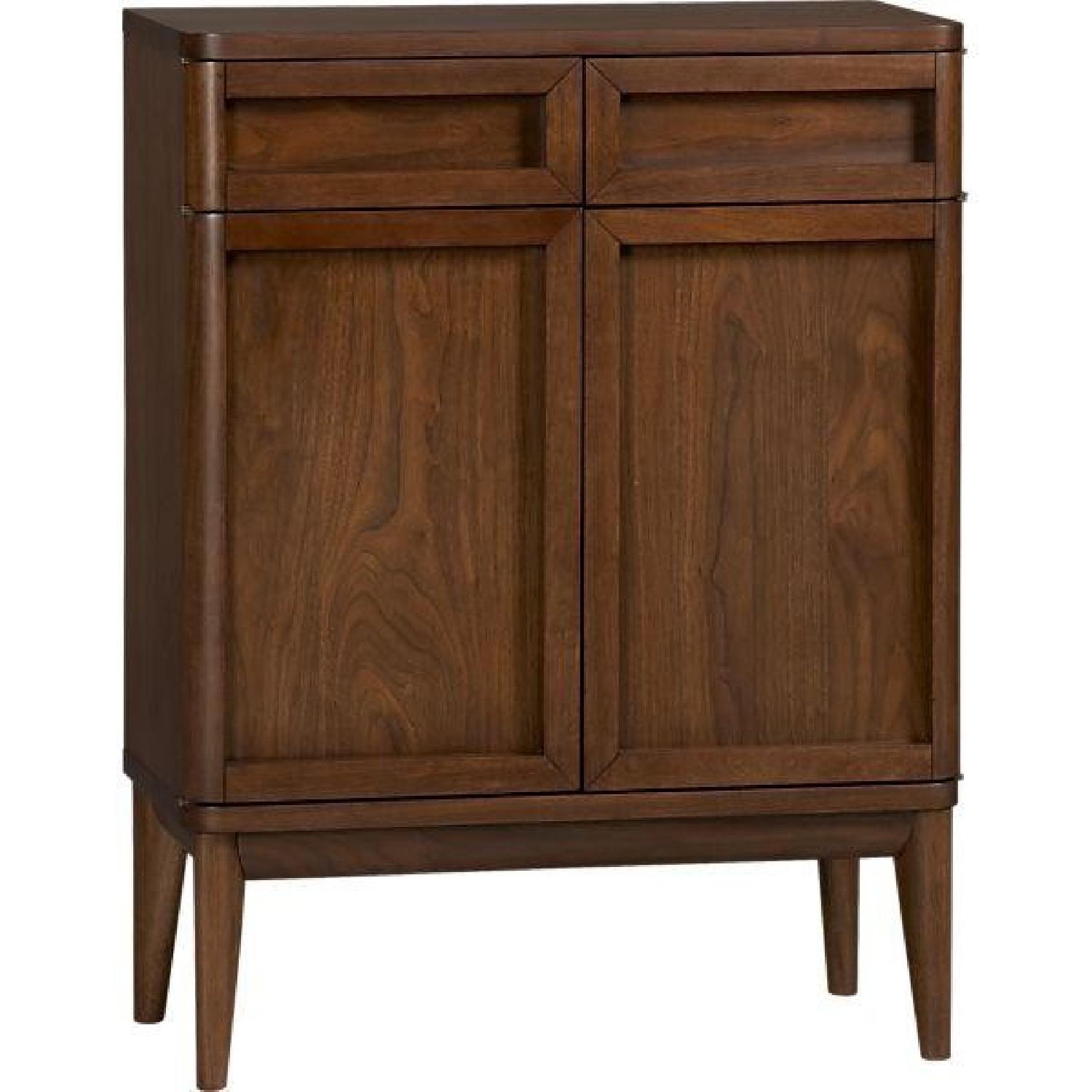 Crate & Barrel Oslo Bar Cabinet in Walnut - image-0