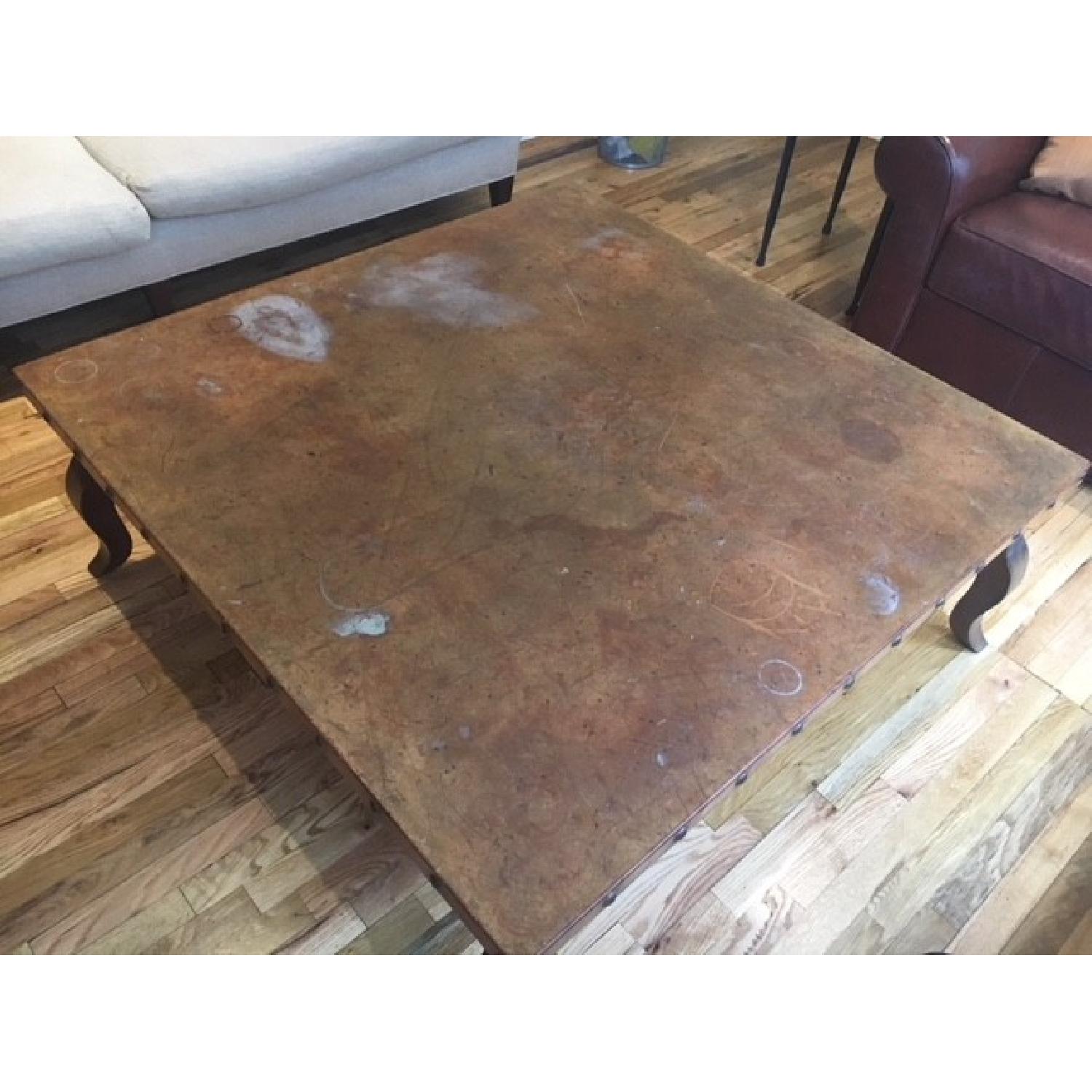 Leather Topped Coffee Table - image-1
