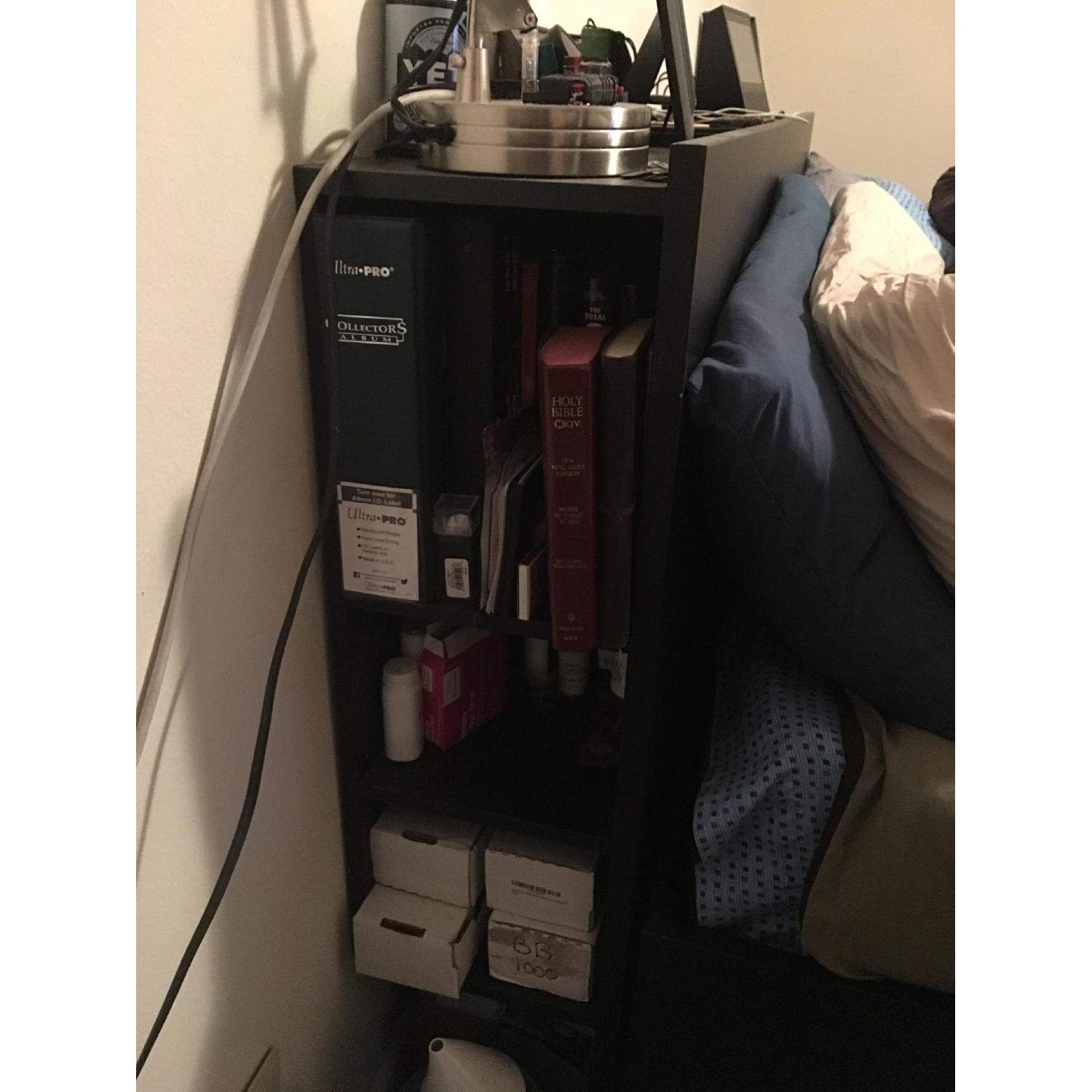 Ikea King Size Storage Bed Frame w/ Storage Headboard - image-1