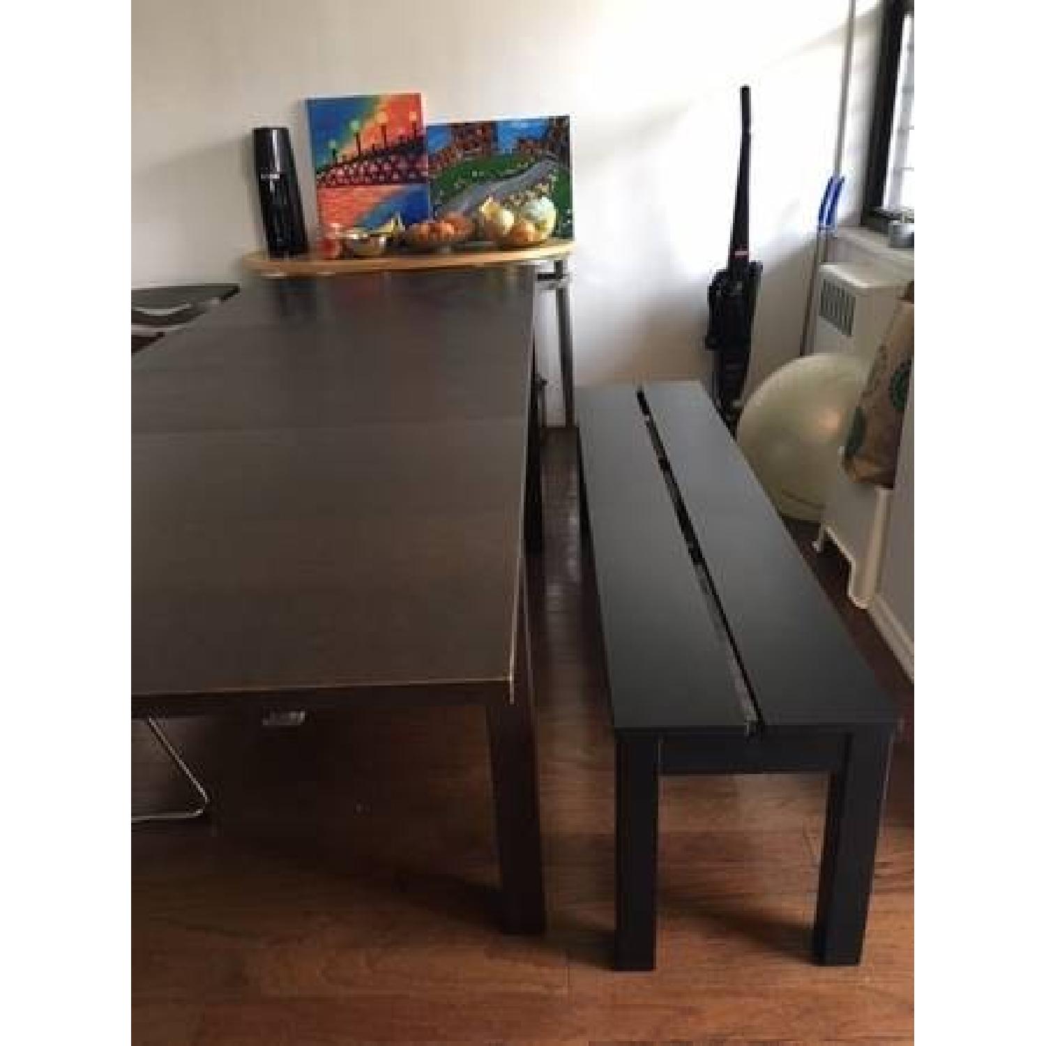 引き取り限定　IKEA BJURSTA ビュースタ ダイニングベンチ　長椅子　黒 引き取り限定 IKEA BJURSTA ビュースタ ダイニングベンチ 長椅子