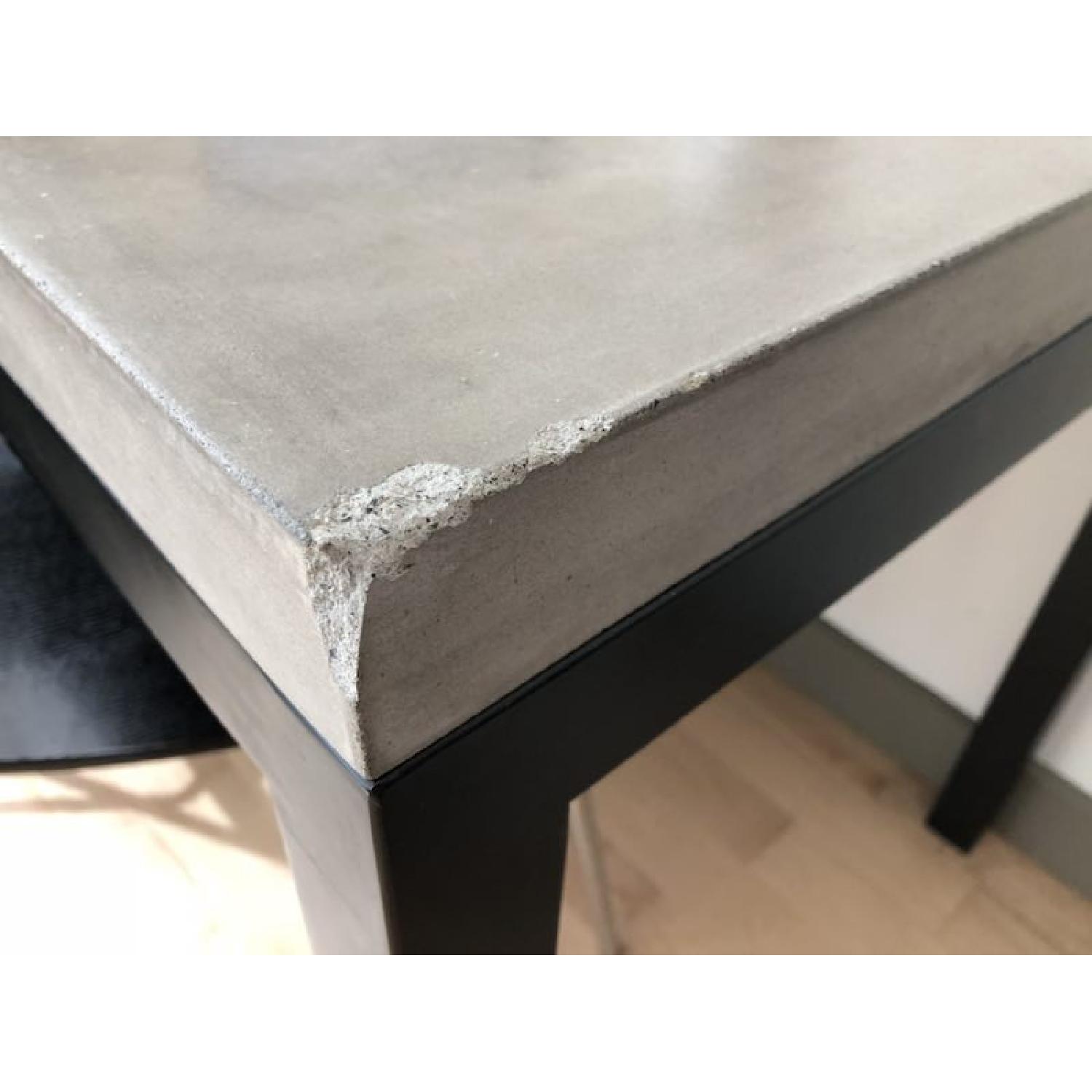 Crate & Barrel Parsons Table w/ Concrete Top - image-3