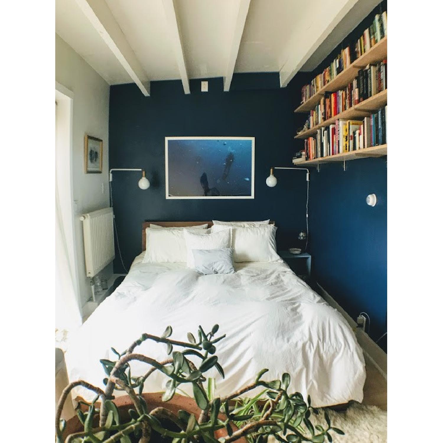 CB2 Dondra Modern Queen Size Teak Platform Bed Frame - image-3