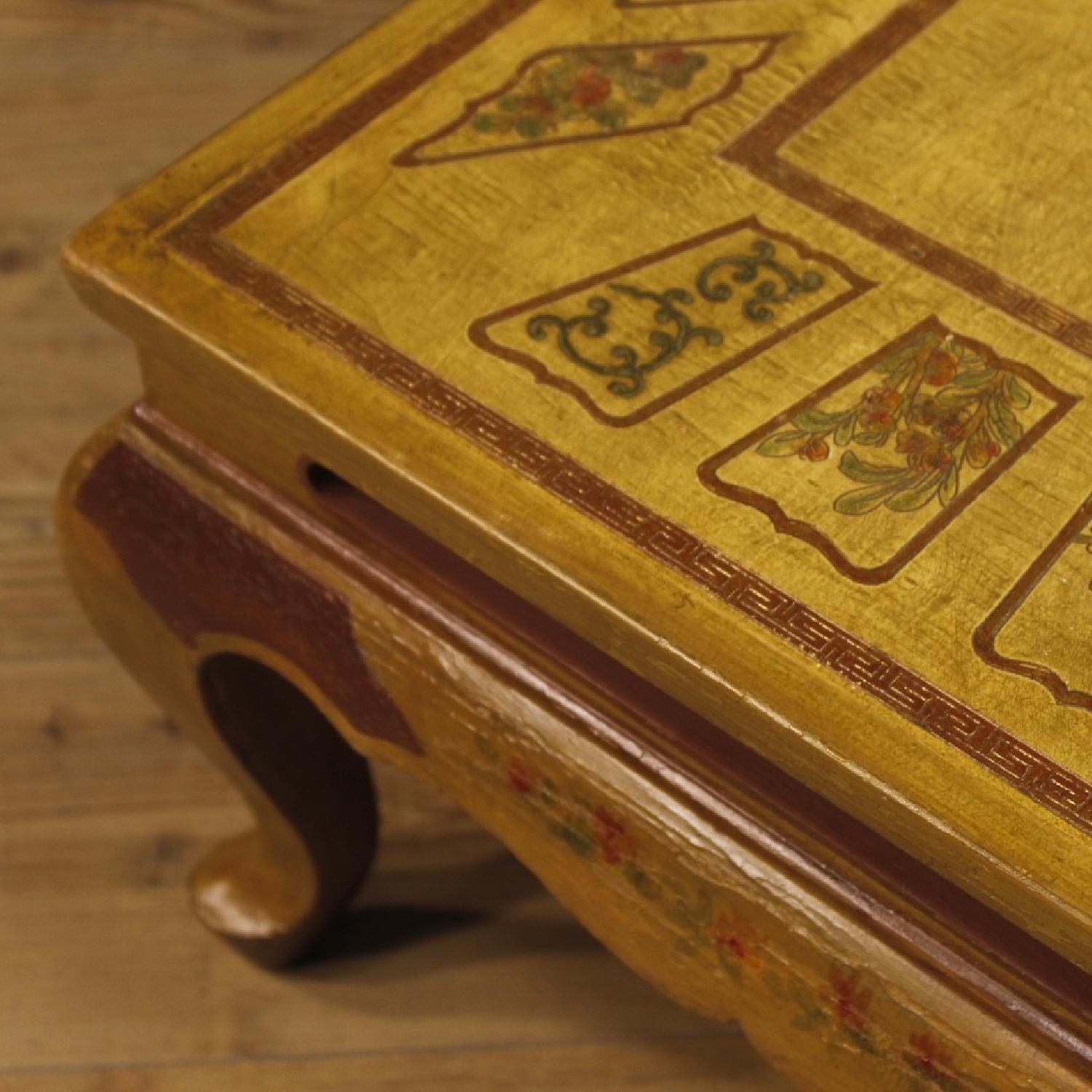 French Coffee Table in Lacquered Painted Chinoiserie Wood - image-8