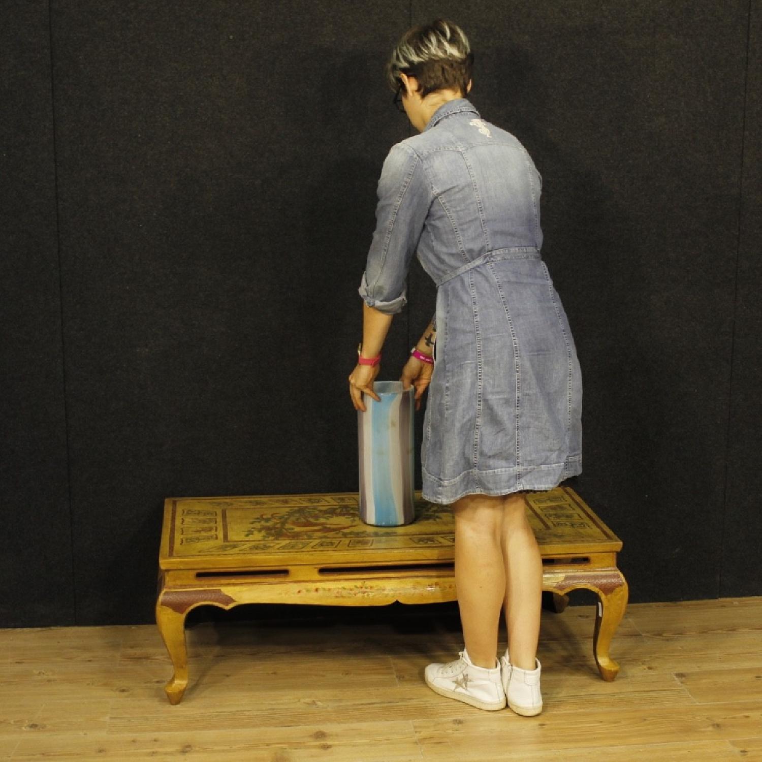 French Coffee Table in Lacquered Painted Chinoiserie Wood - image-12