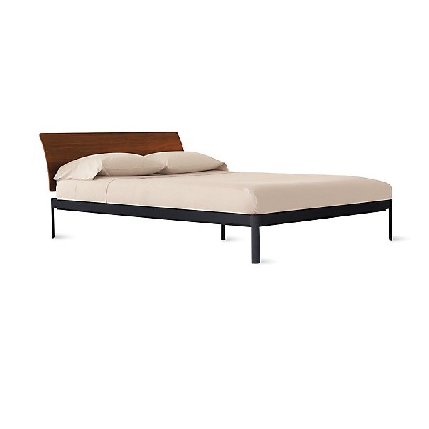 Design Within Reach Min Queen Bed Frame w/ Walnut Headboard - image-0