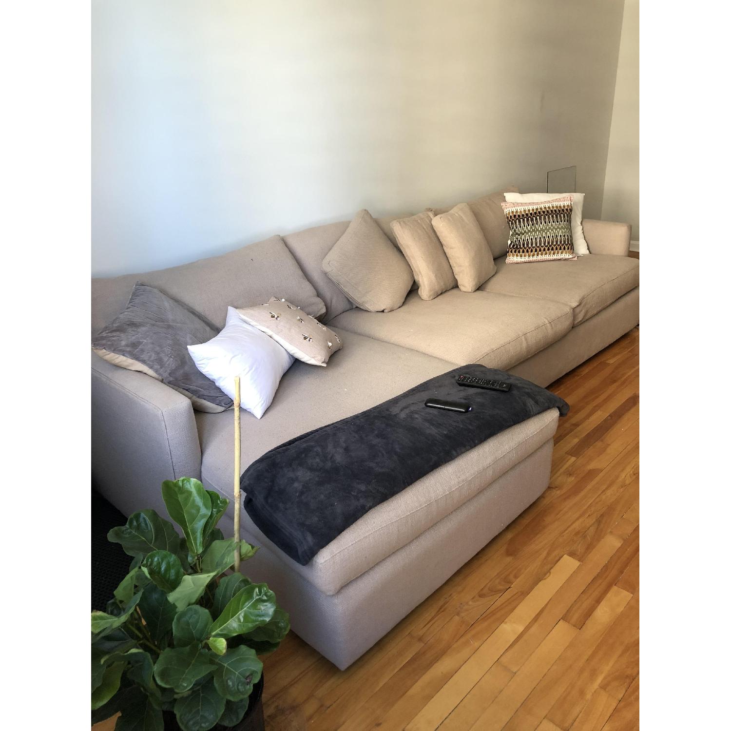 Crate & Barrel Lounge II 2 Piece Sectional Sofa AptDeco