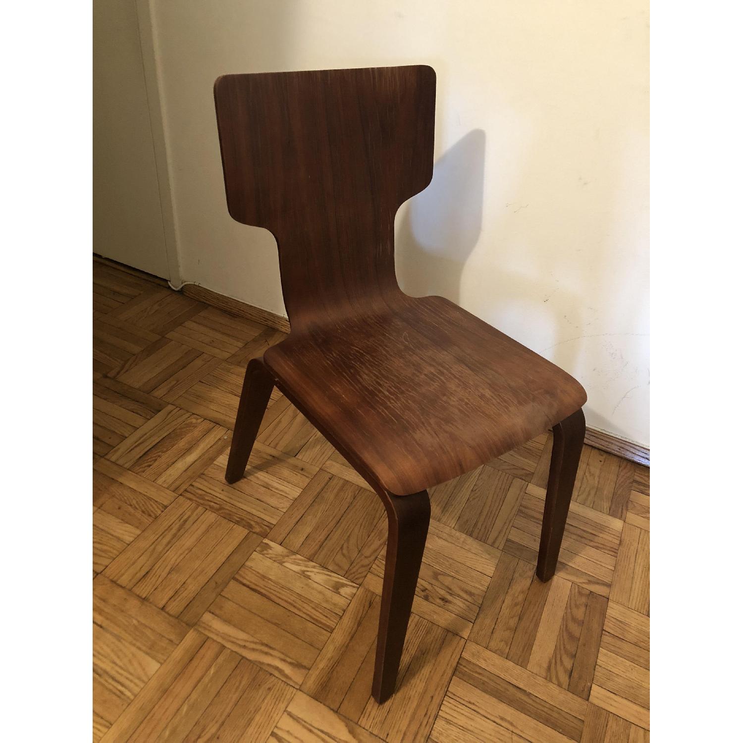 West Elm Modern Stackable Wood Chair - image-3