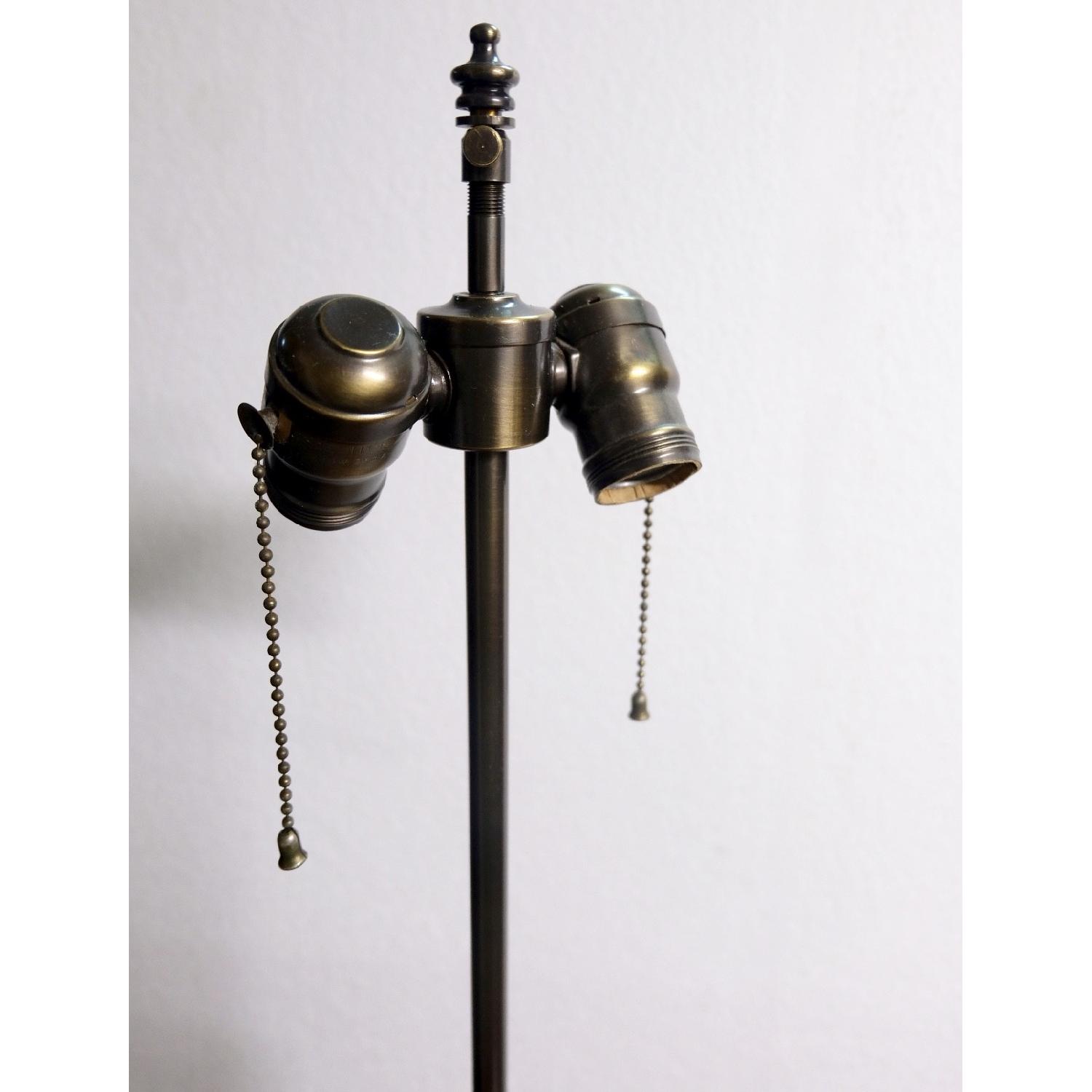 Vintage Jacobean Barley Twist Side Tray Table Floor Lamp - image-3