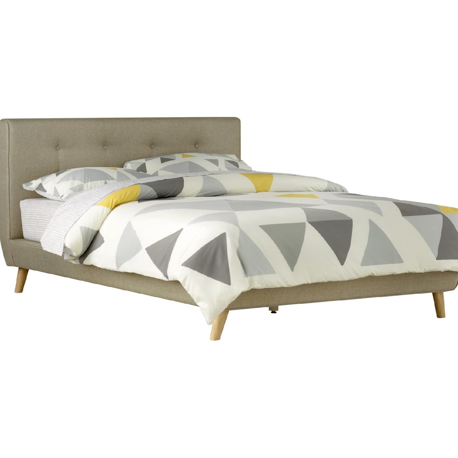 Langley Street Rasmussen Beige Upholstered Platform Bed - image-0
