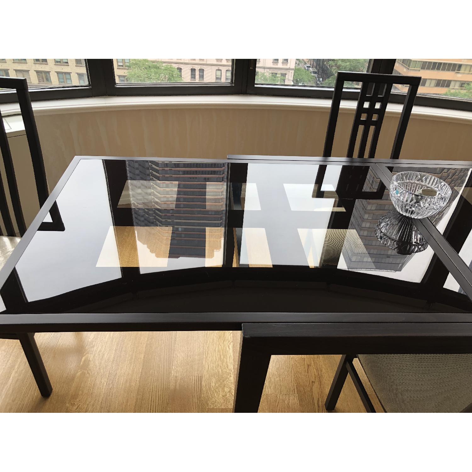 Calligaris Expandable Wood & Glass Dining Table w/ 4 Chairs - AptDeco