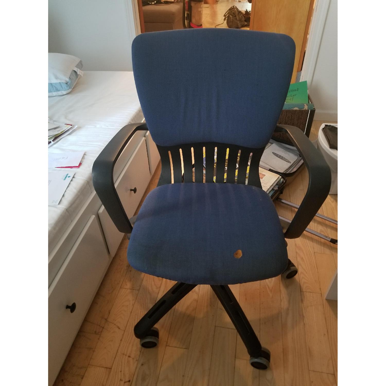 Dark Blue Desk/Office Chair - image-3