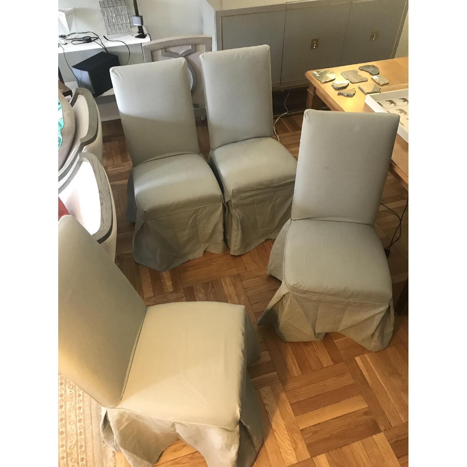 Ballard Designs Parsons Slipcovered Dining Chairs - image-5