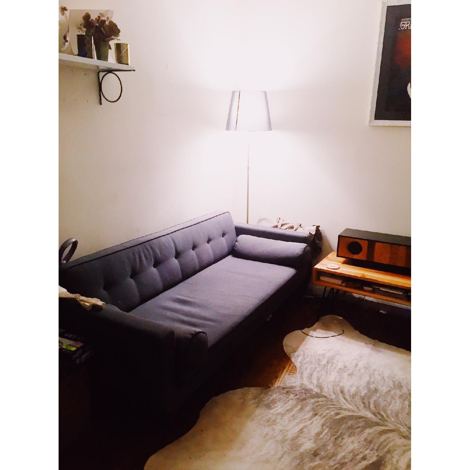 Mid Century Modern Sofa in Navy Blue - image-4