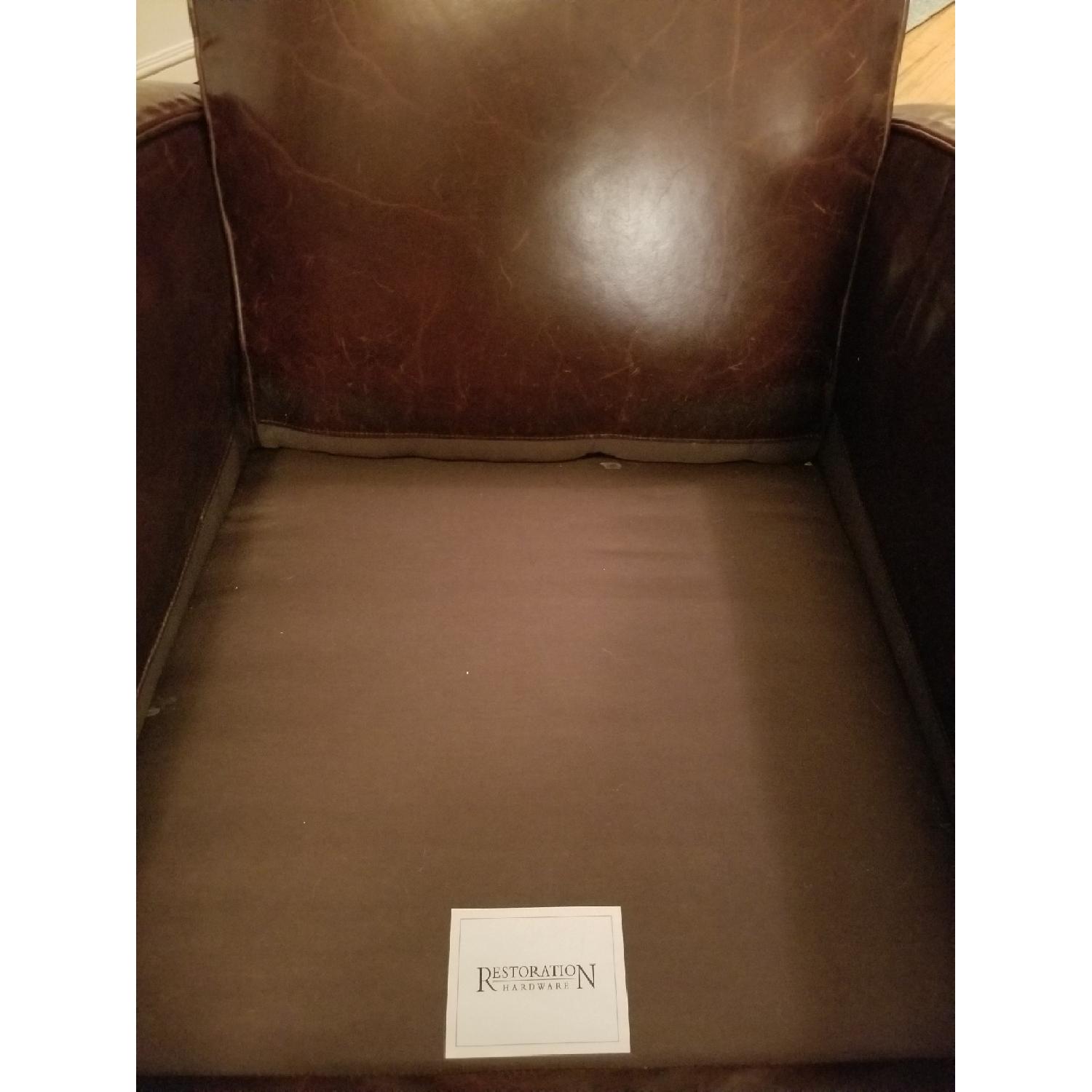 Restoration Hardware Library Leather Chair - image-2