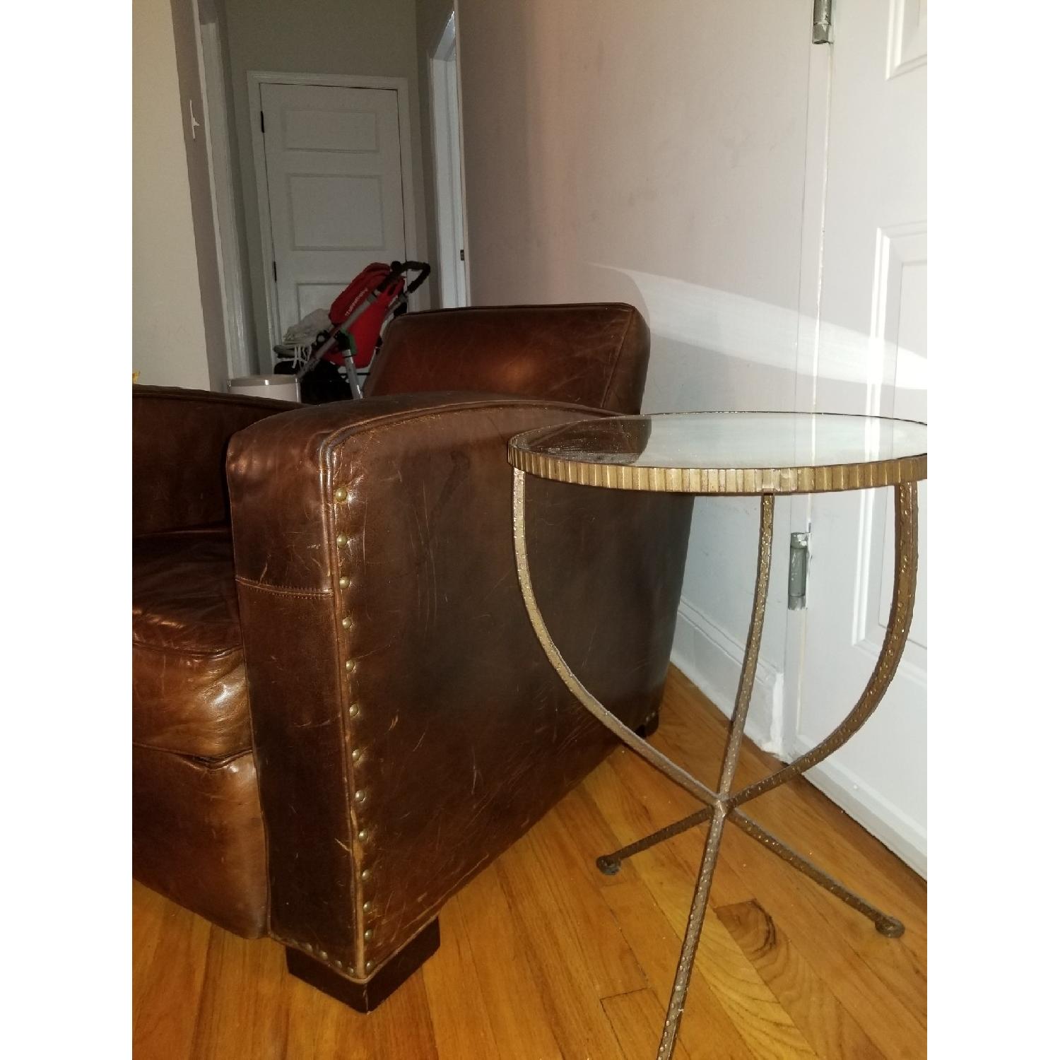 Restoration Hardware Library Leather Chair - image-3