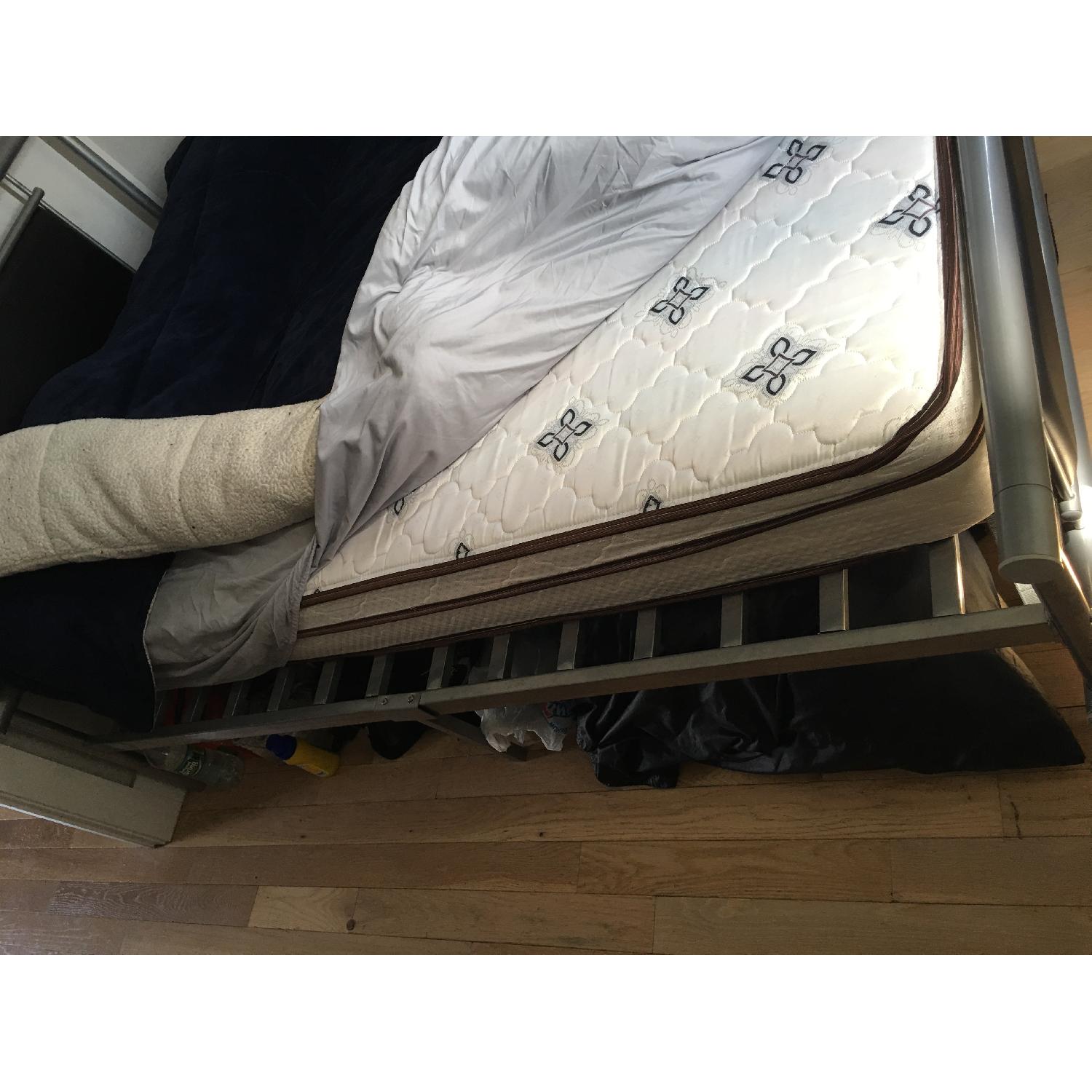 Full Size Metal Bed Frame w/ Black Detail - image-4