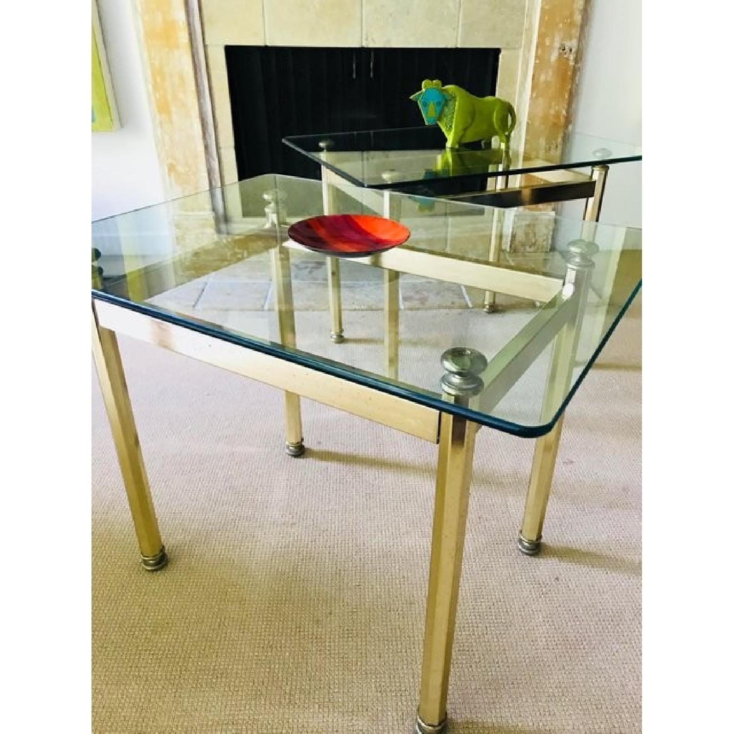 Hollywood Regency Brass & Glass Mid Century Side Tables - image-2