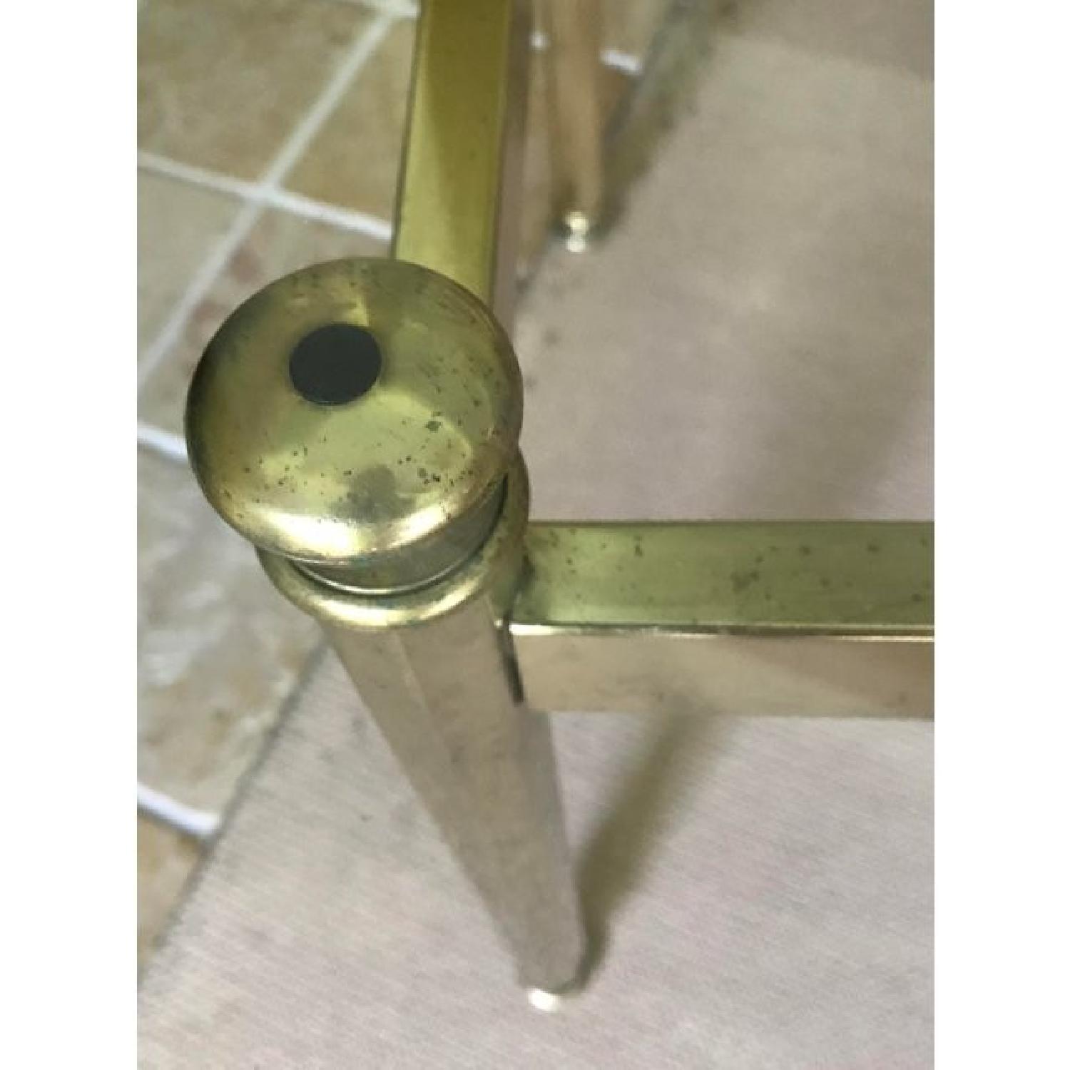 Hollywood Regency Brass & Glass Mid Century Side Tables - image-9