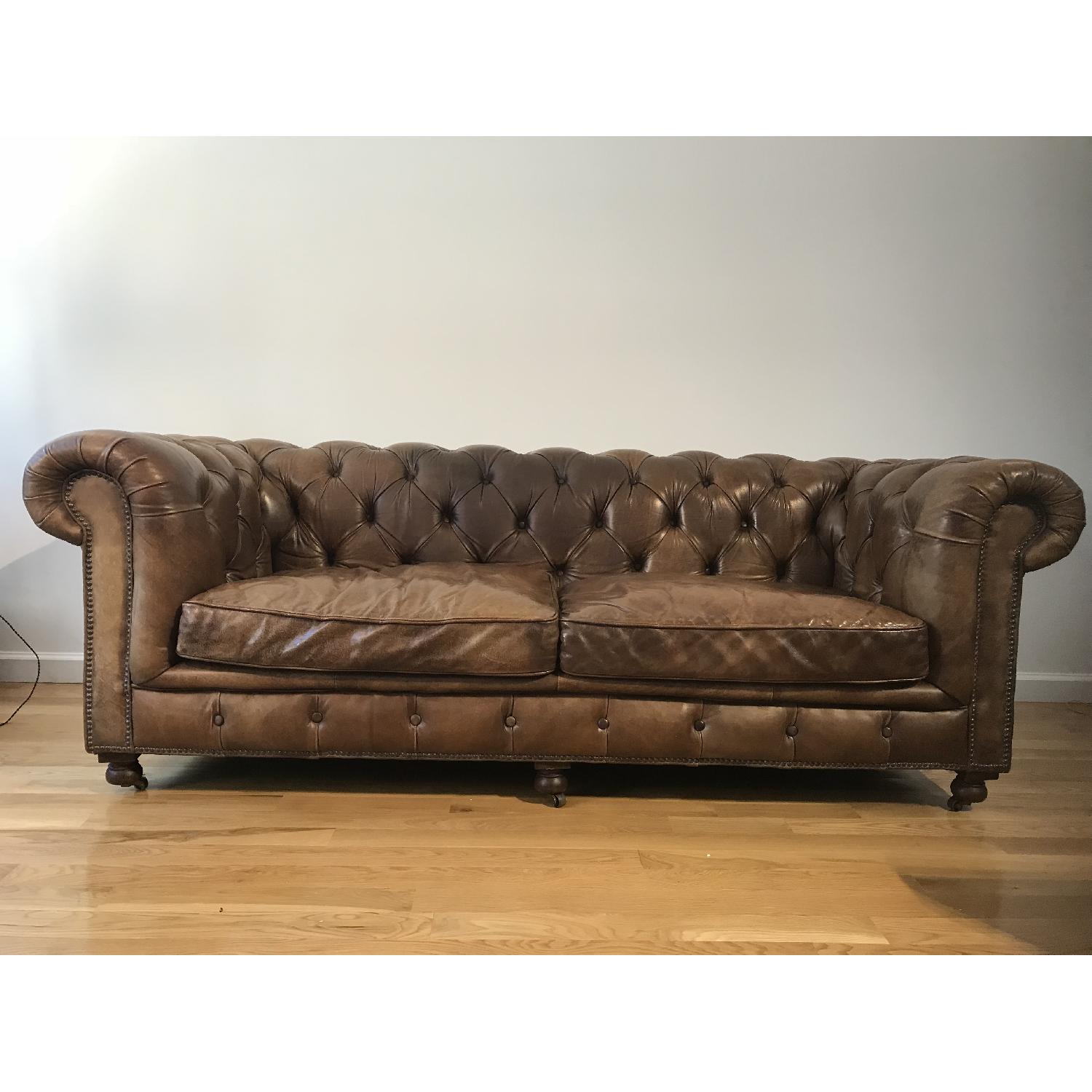 Timothy Oulton Westminster Button Chesterfield Sofa AptDeco