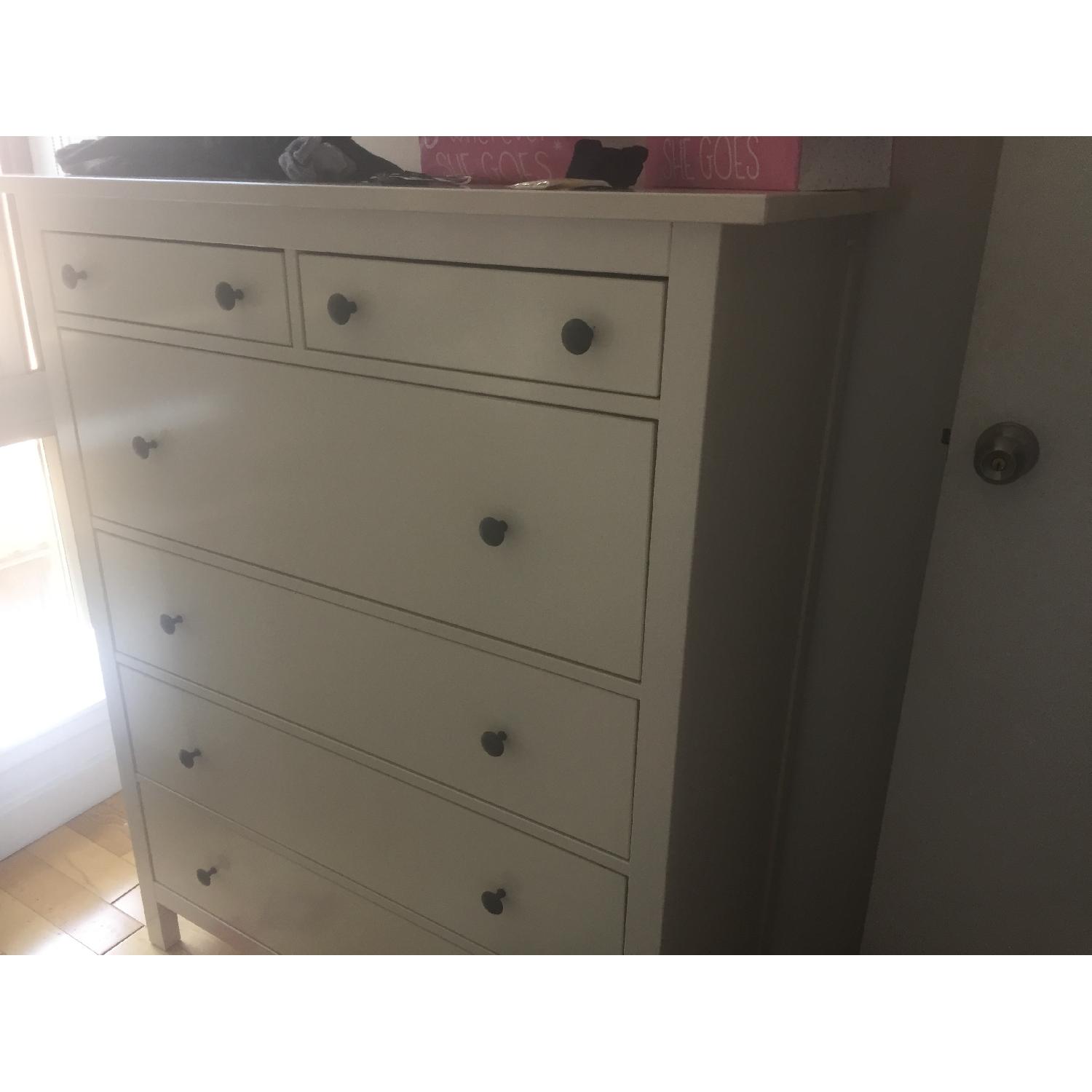 Ikea Hemnes Danish Teak Tall Boy 6 Drawer Dresser - image-2