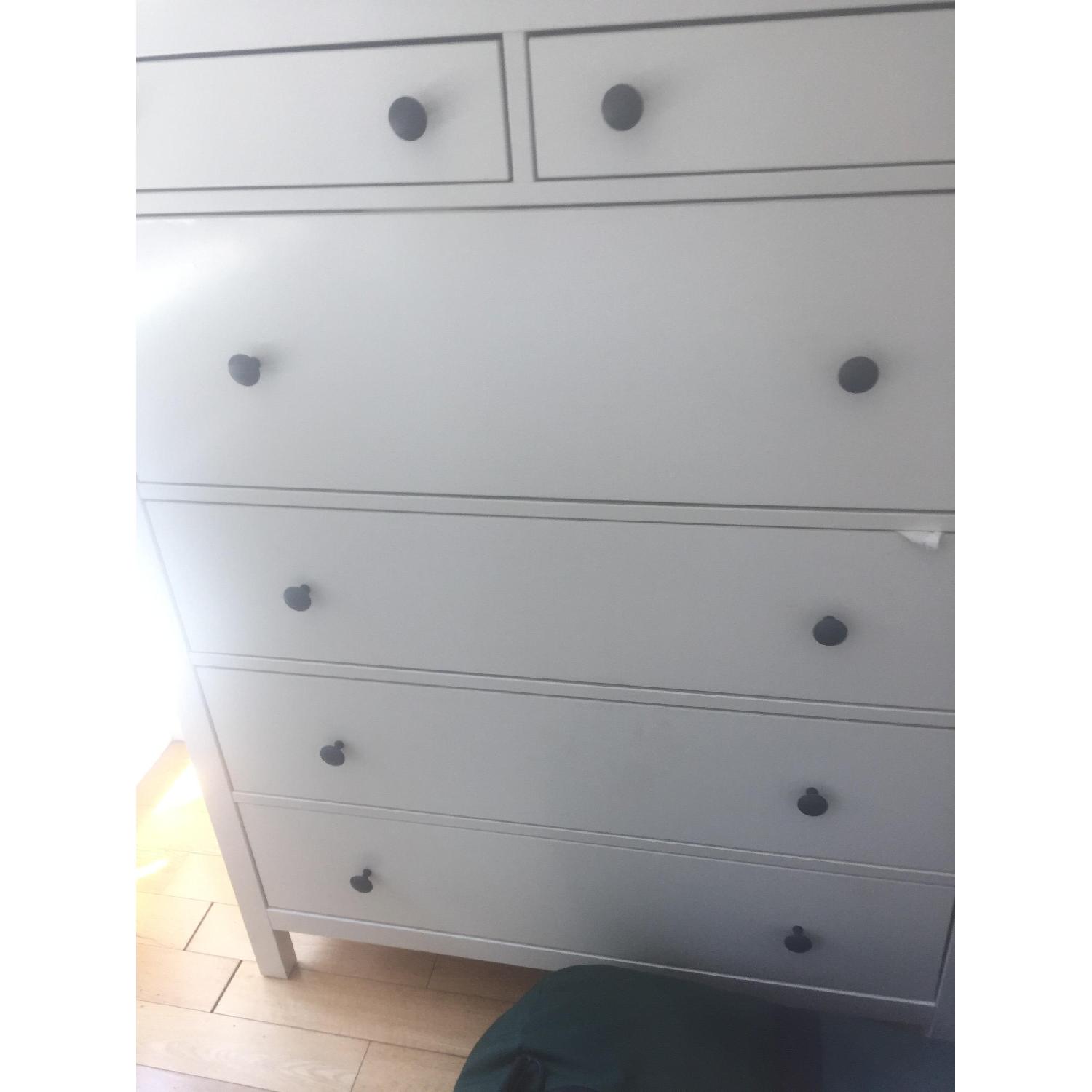 Ikea Hemnes Danish Teak Tall Boy 6 Drawer Dresser - image-3