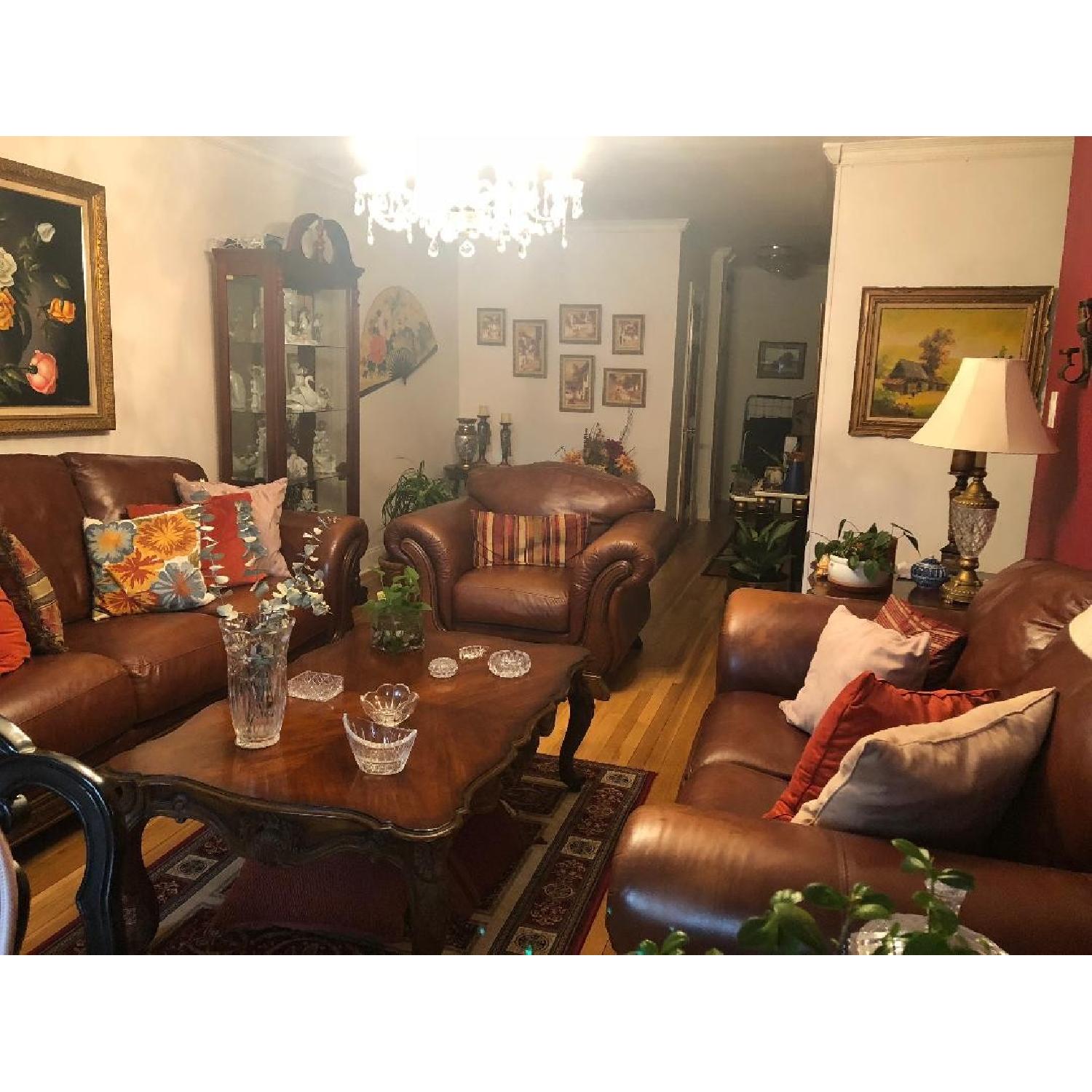 Italiana Divani Chateau d'Ax Brown Leather Armchair - image-2