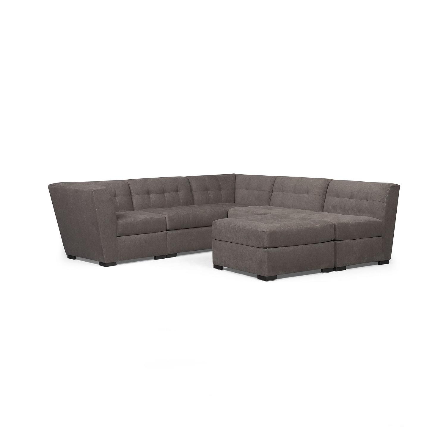 Macy's Roxanne Fabric 6-Piece Modular Sectional w/ Ottoman - image-0