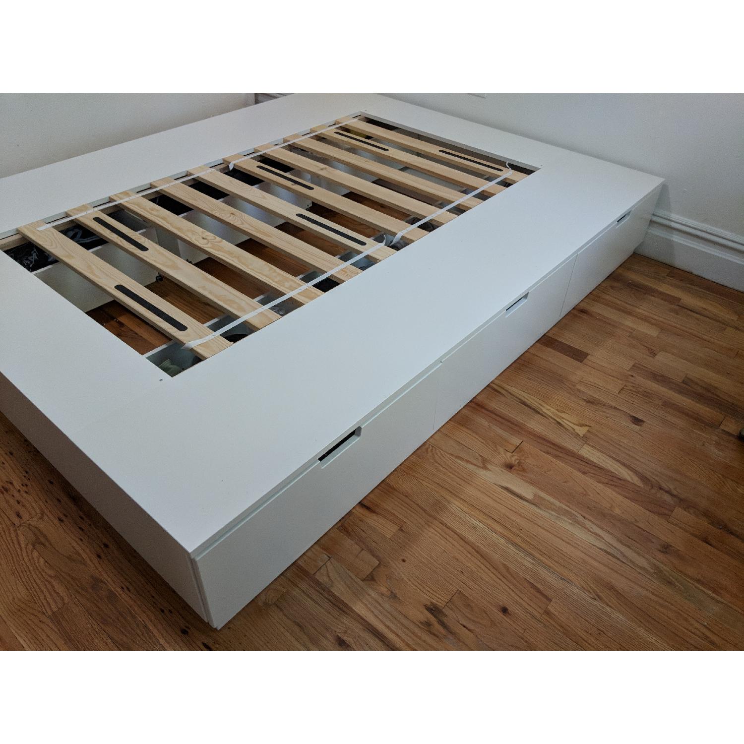 Ikea Nordli Queen Size Bed Frame w/ Storage AptDeco