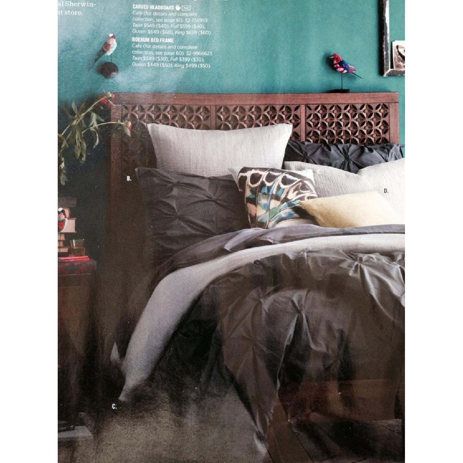 West Elm Carved Wood Queen Headboard - image-2