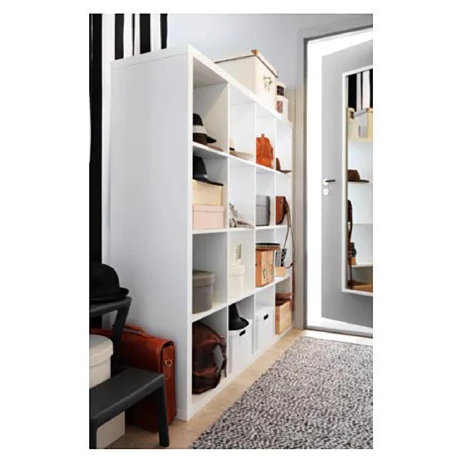Ikea Kallax High Gloss White Shelving Unit - image-2