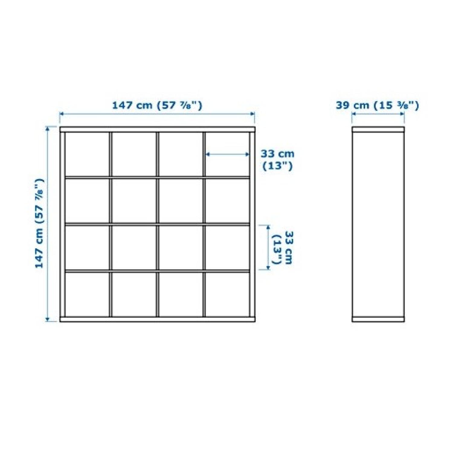 Ikea Kallax High Gloss White Shelving Unit - image-3
