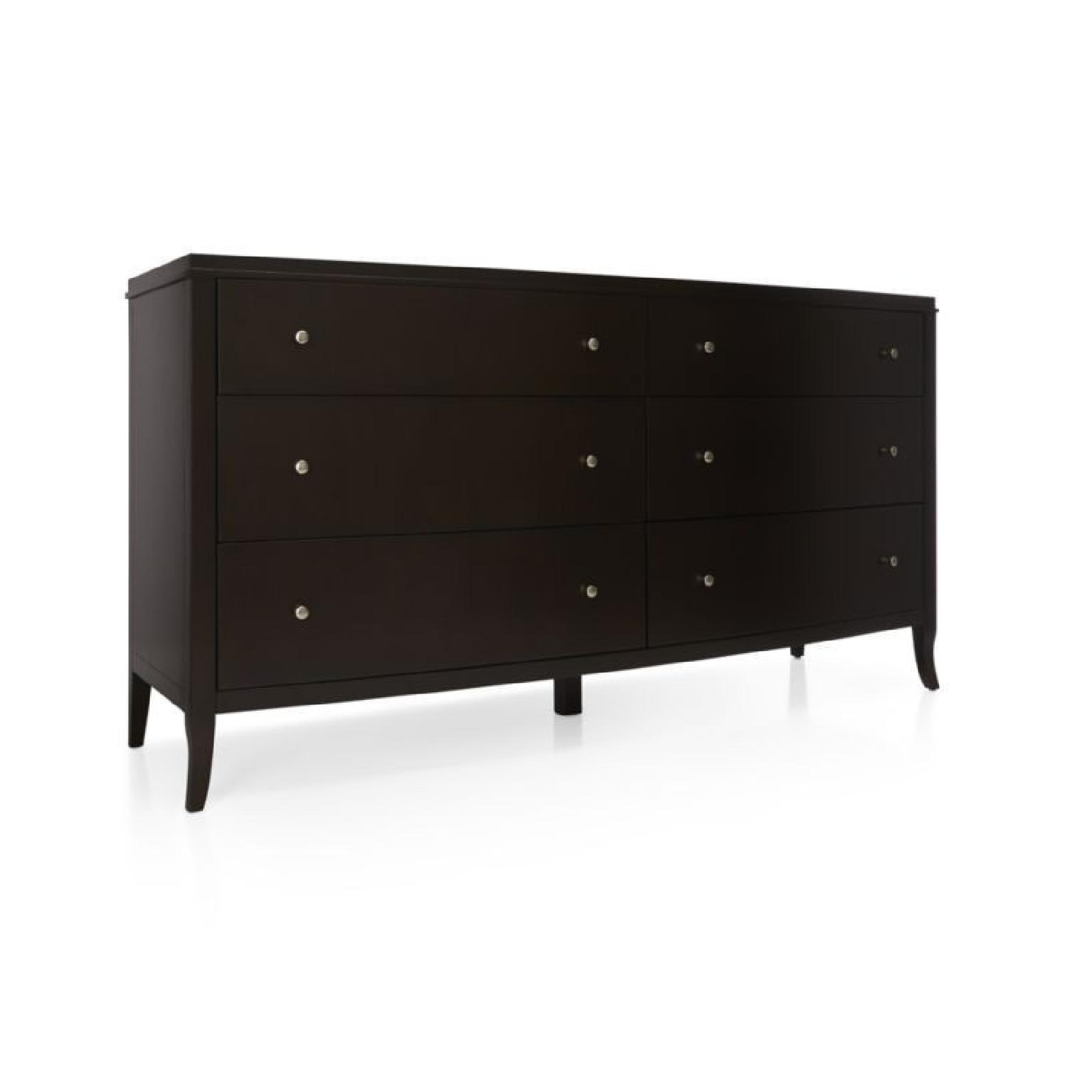 Crate & Barrel Colette 6Drawer Dresser in Espresso AptDeco