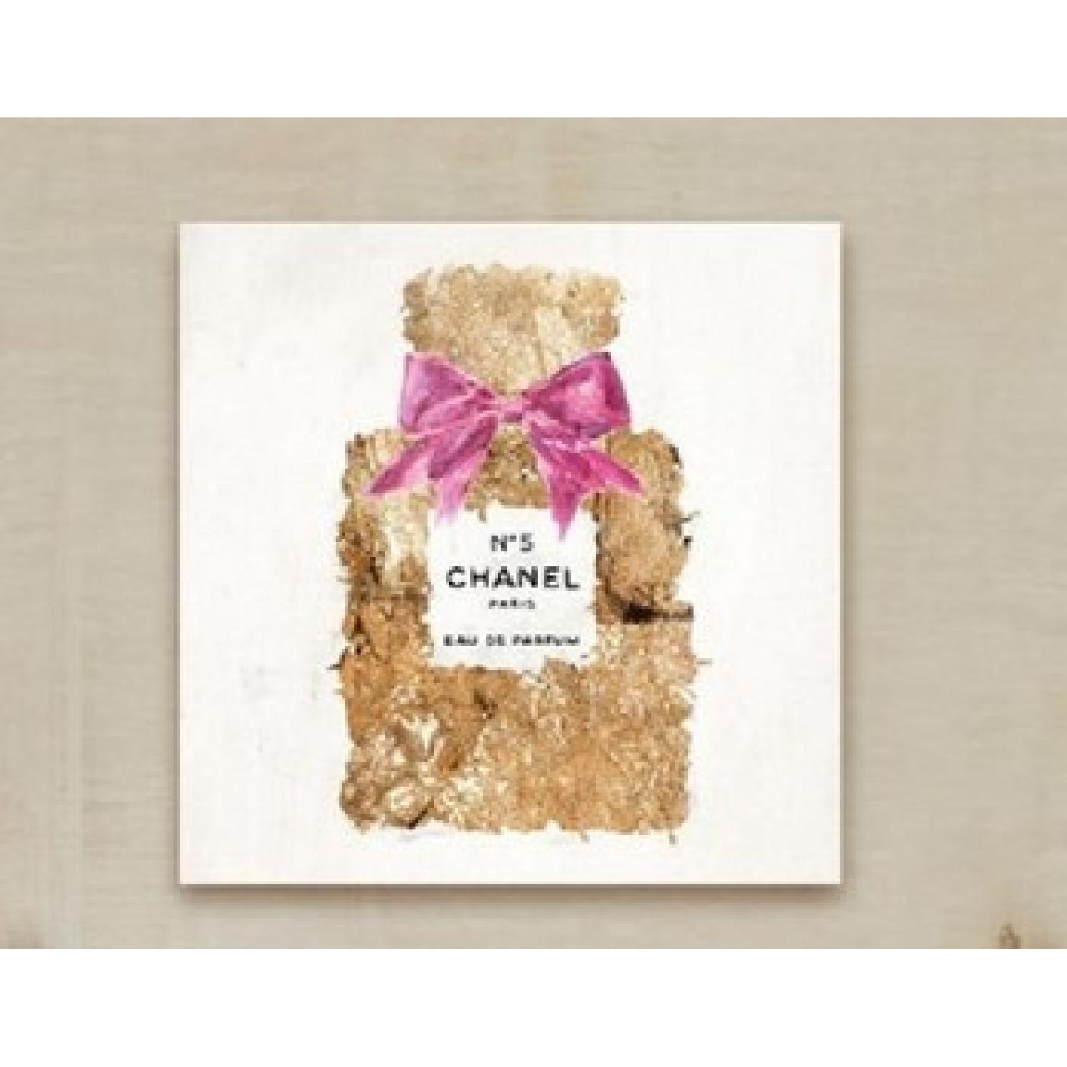 Oliver Gal Chanel Perfume Bottle Printed Canvas - AptDeco