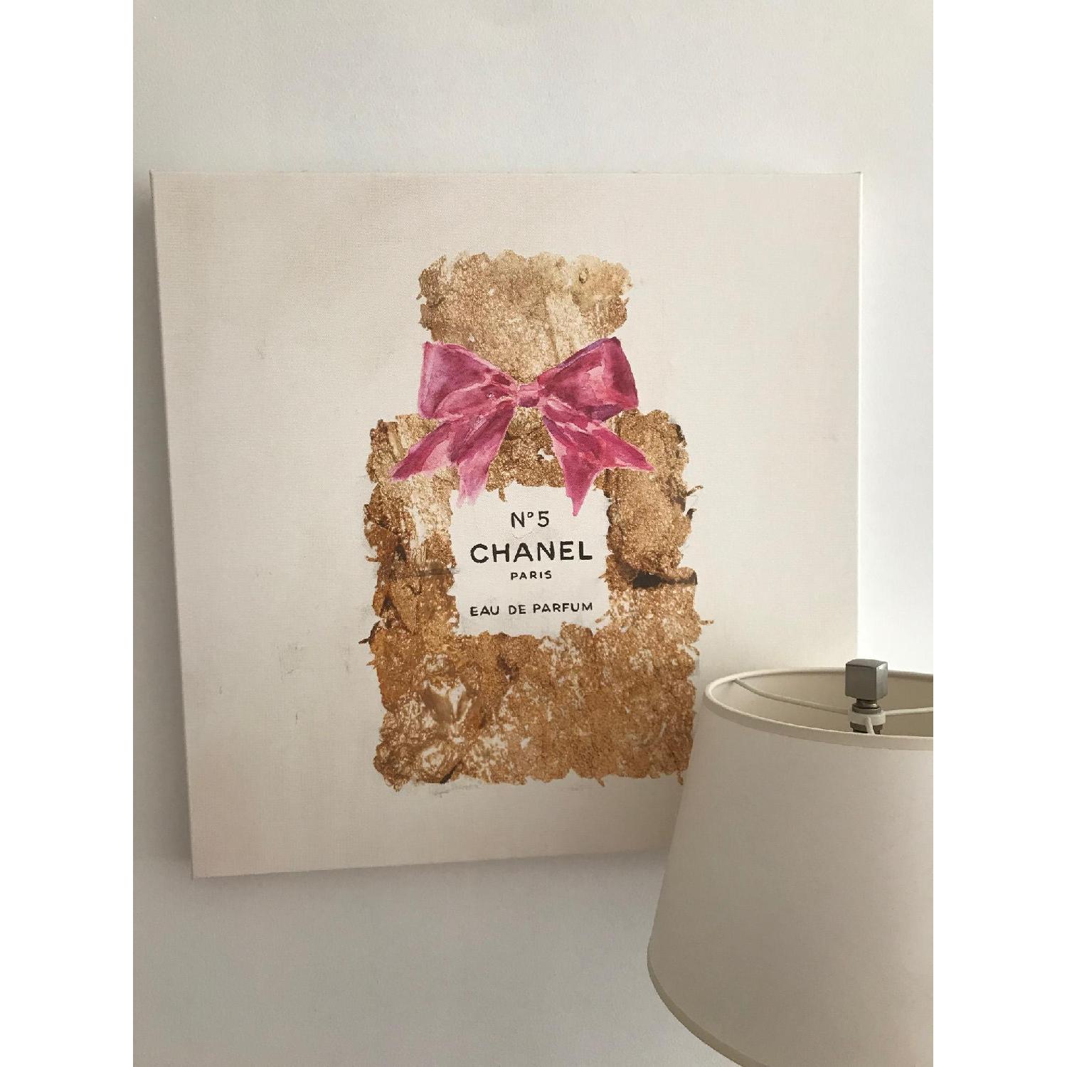 Oliver Gal Chanel Perfume Bottle Printed Canvas - AptDeco