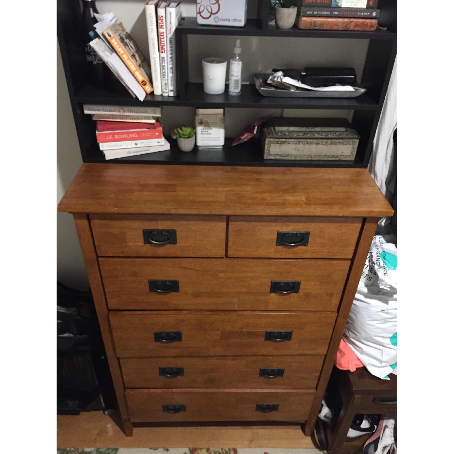 Cherry Wood 6-Drawer Tall Dresser - image-3