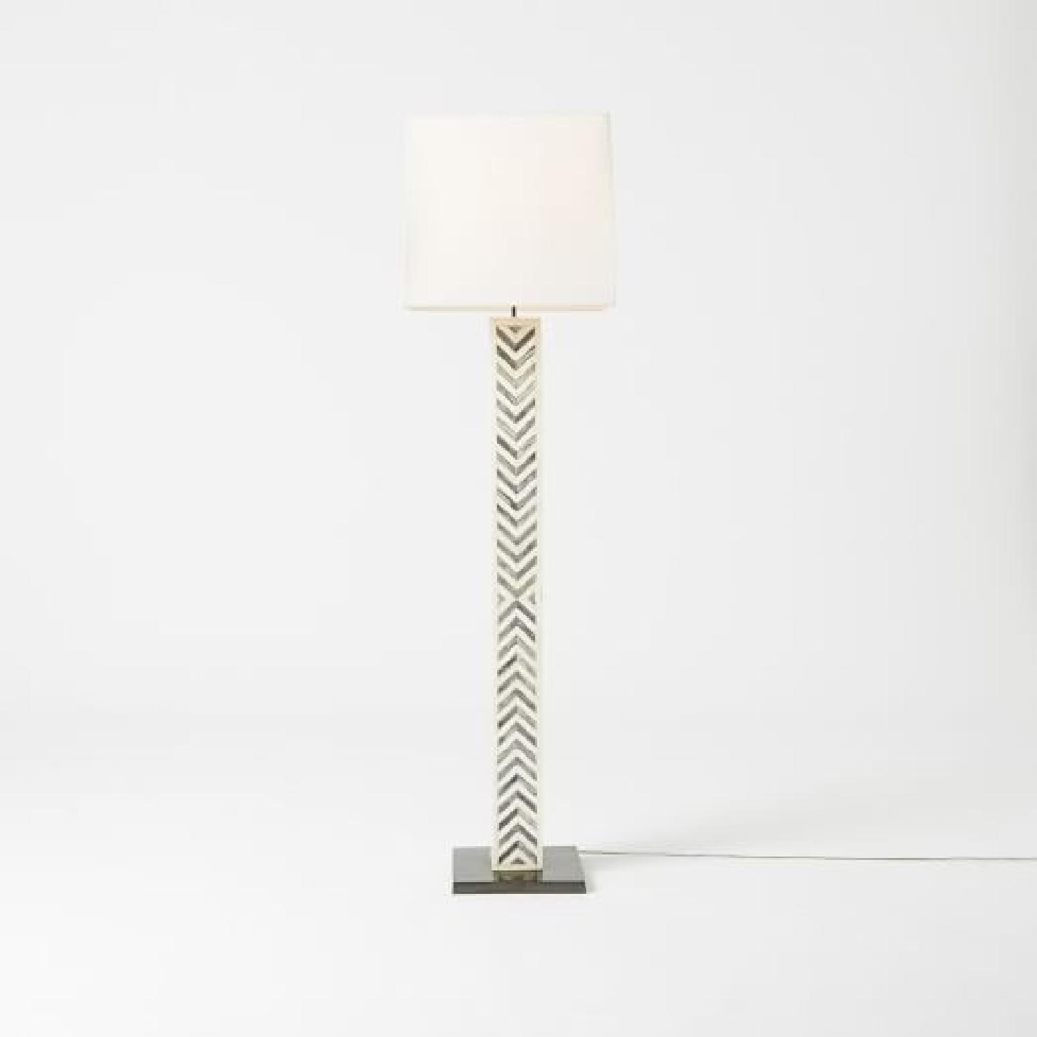 West Elm Parsons Bone Tile Floor Lamp - image-2