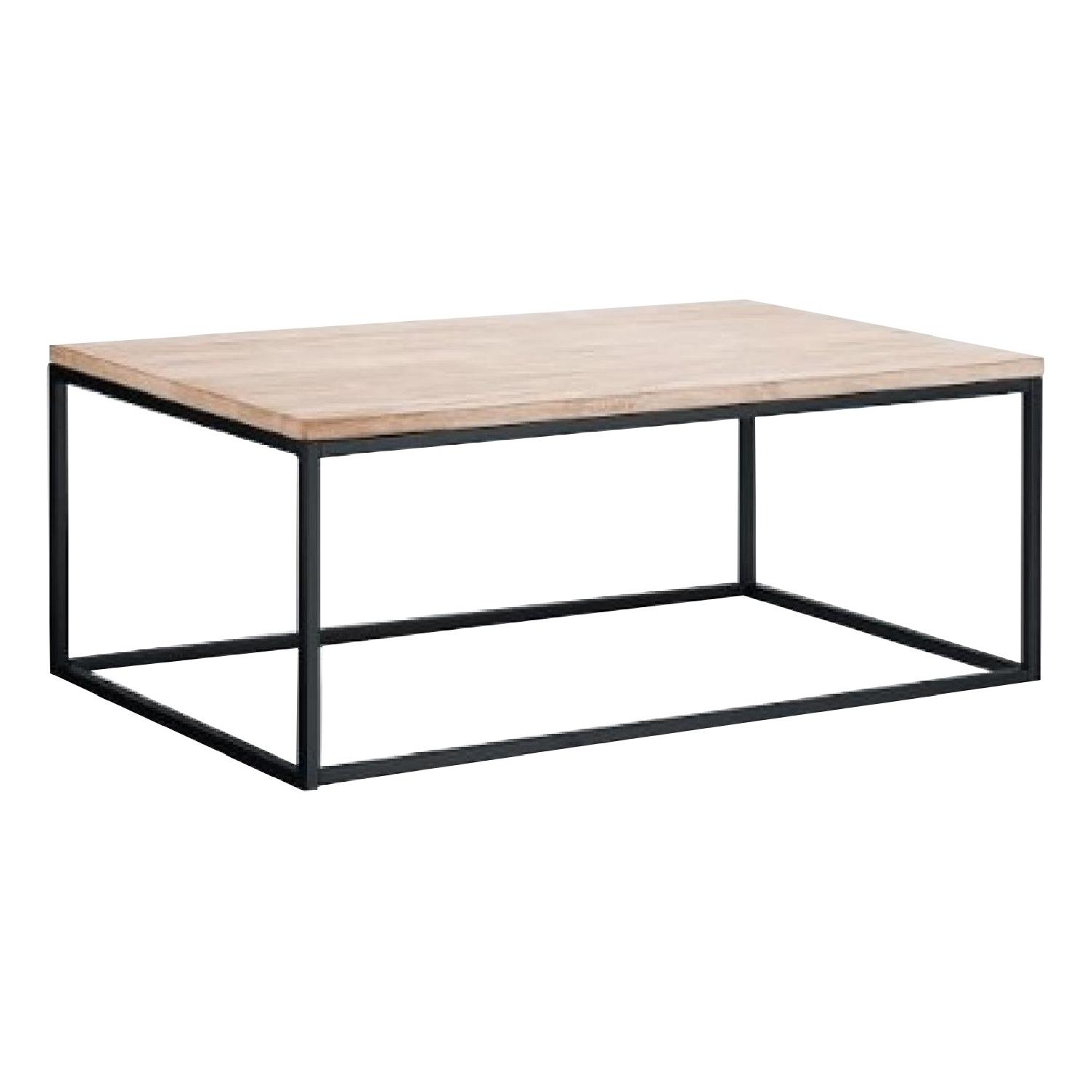 West Elm Box Frame Coffee Table in White Wash AptDeco
