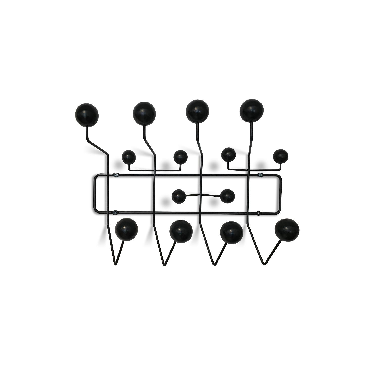 Eames Hang-It-All Wall Coat Rack Replica in Black Wood - image-1