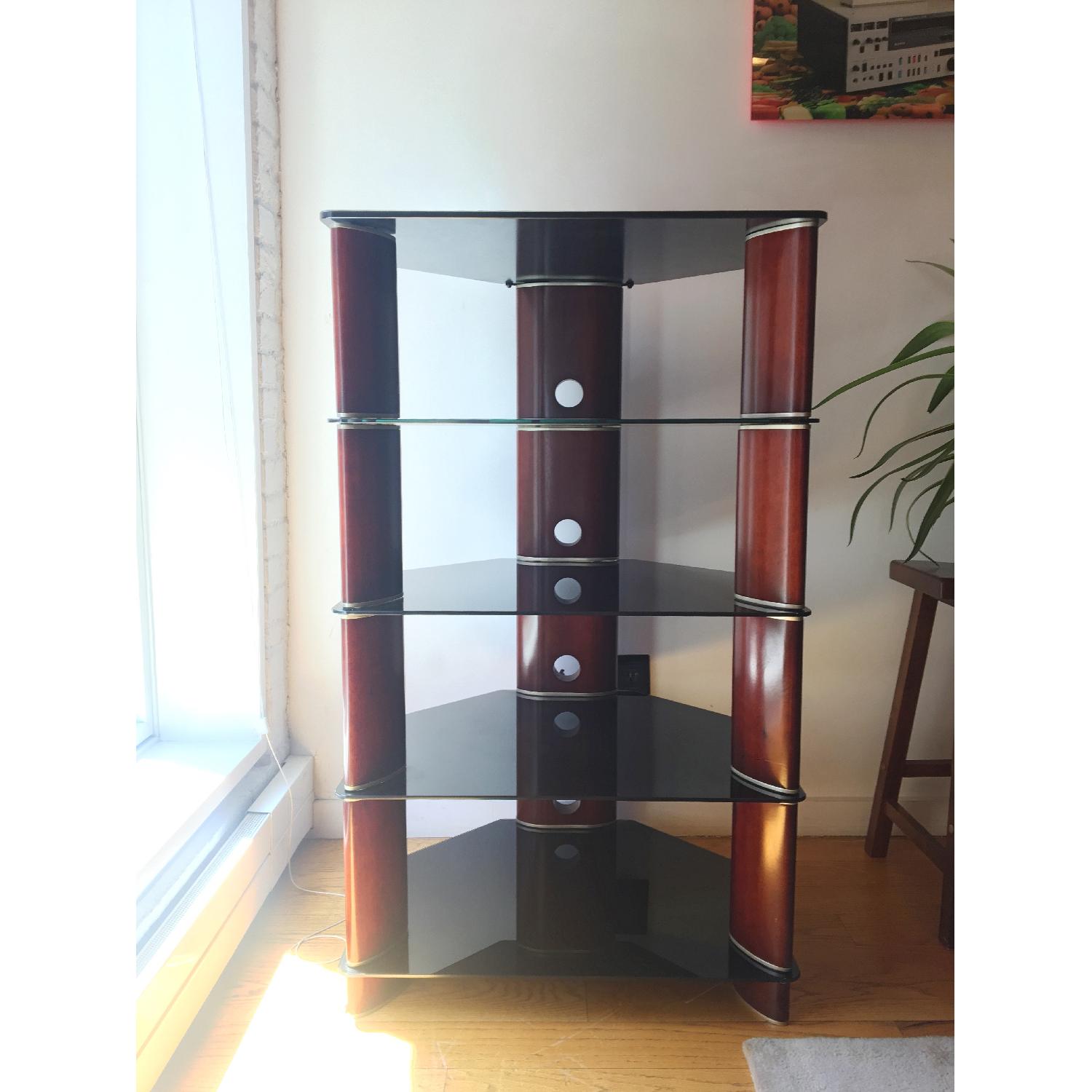 High End Audio Rack w/ Glass Shelves - image-1