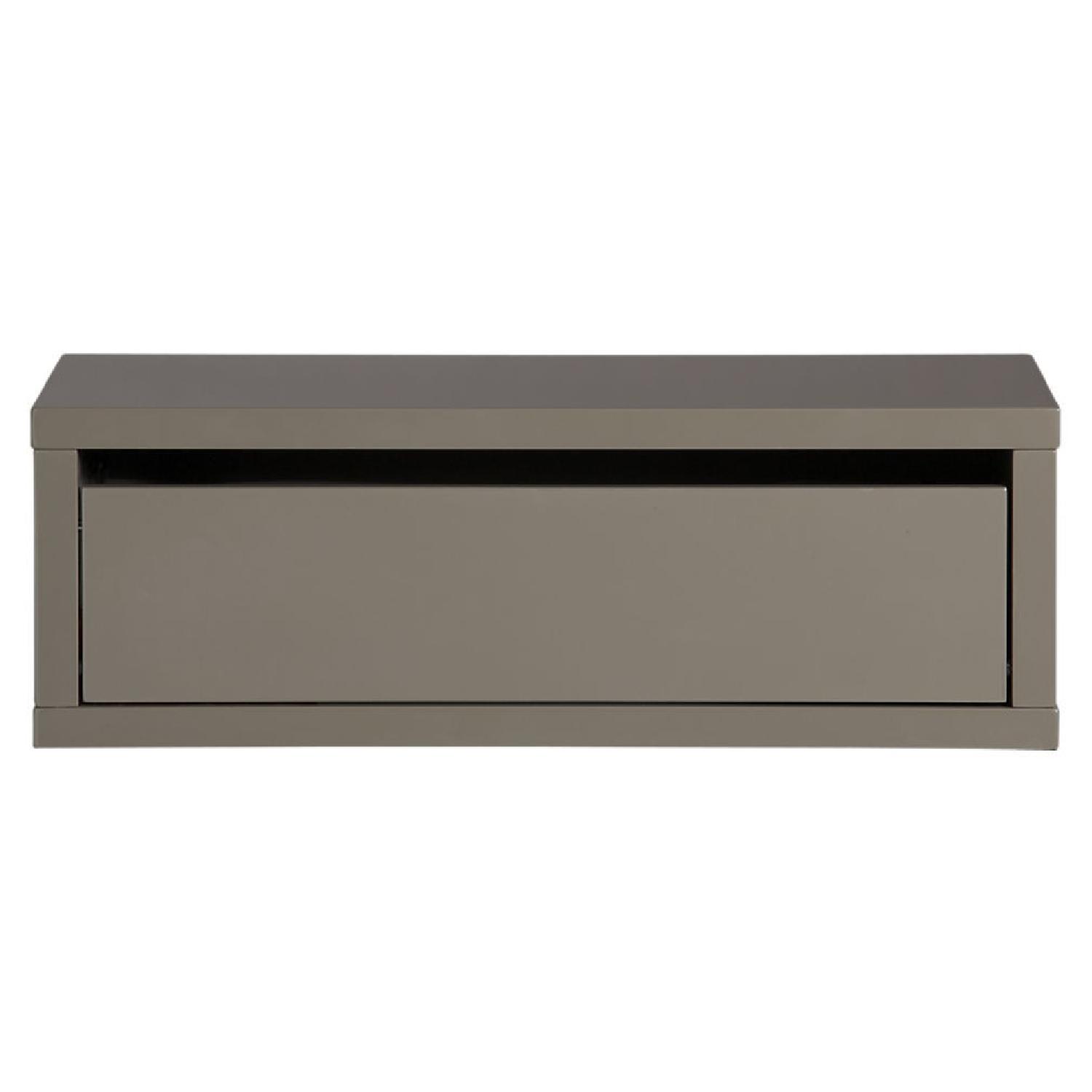 CB2 Slice Grey Wall Mounted Storage Shelves AptDeco