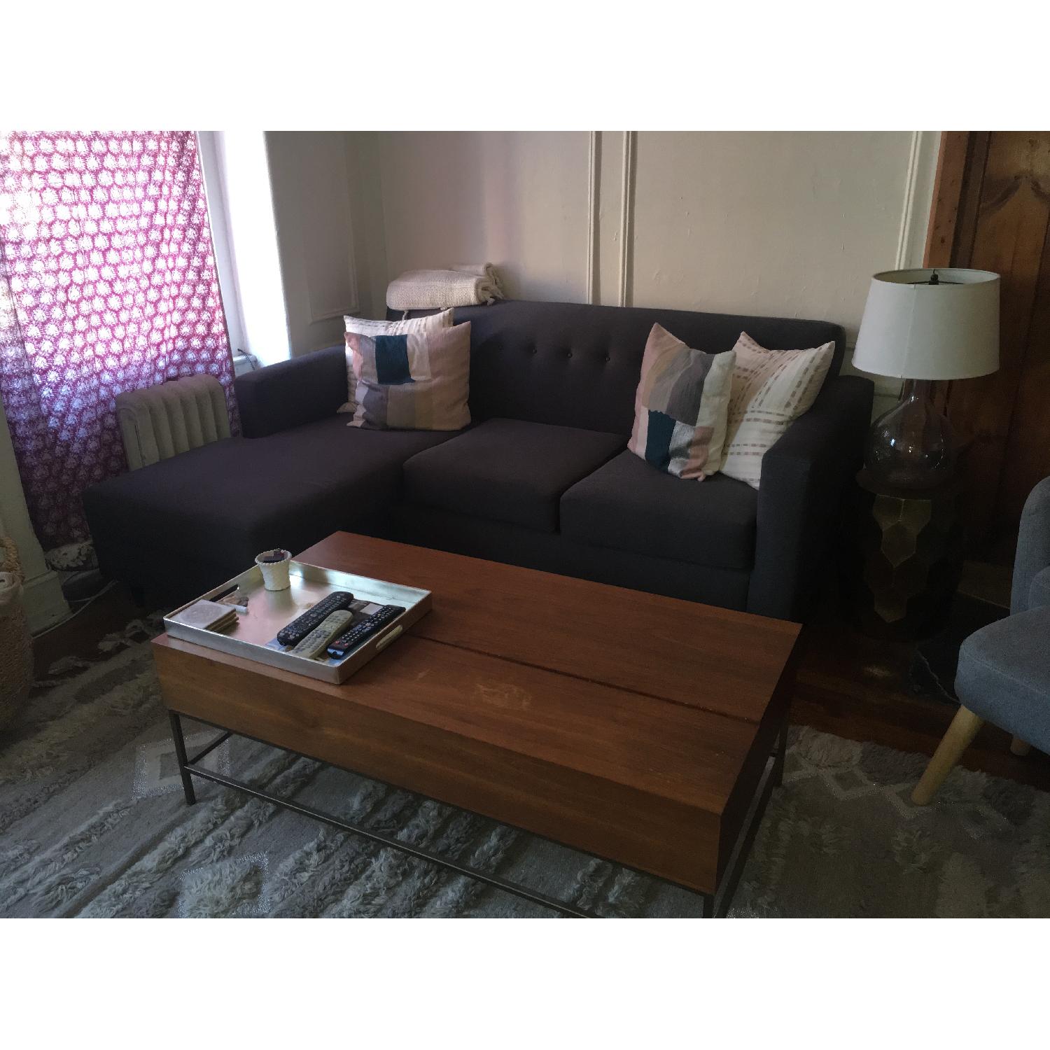 2-Piece Grey Sectional Sofa - image-2