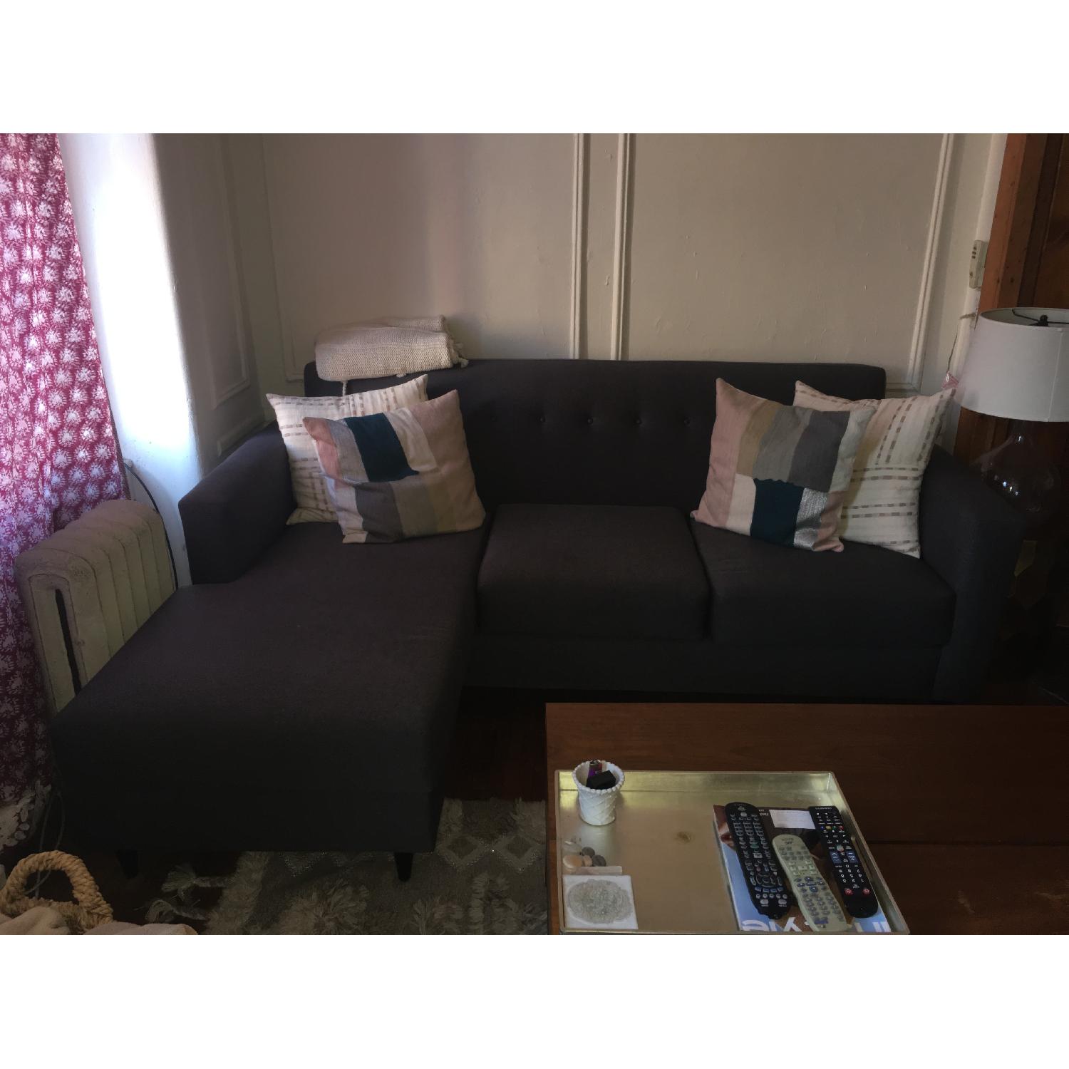 2-Piece Grey Sectional Sofa - image-3